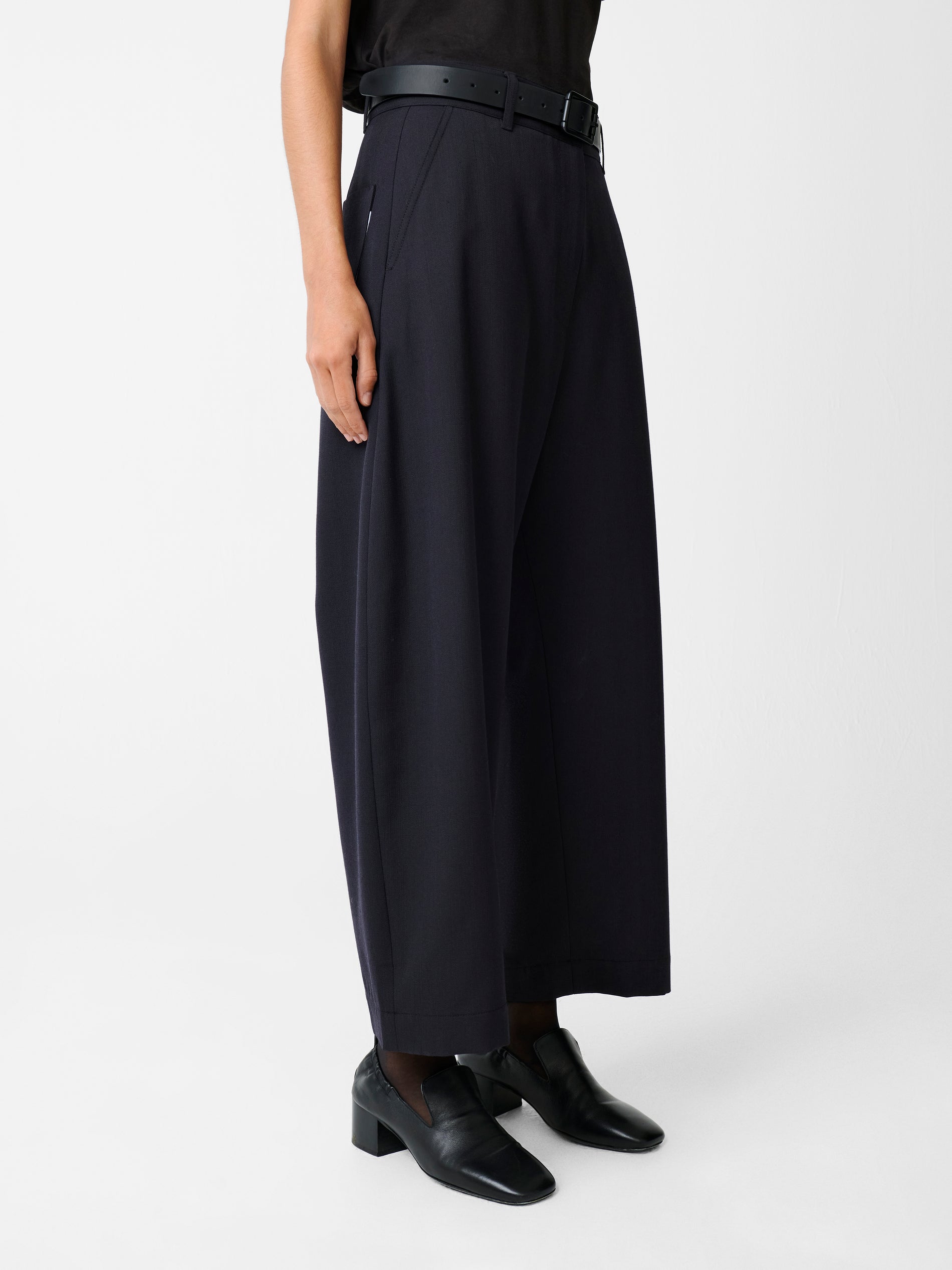 Chalco Wool Pant in Darkest Navy - Studio Nicholson