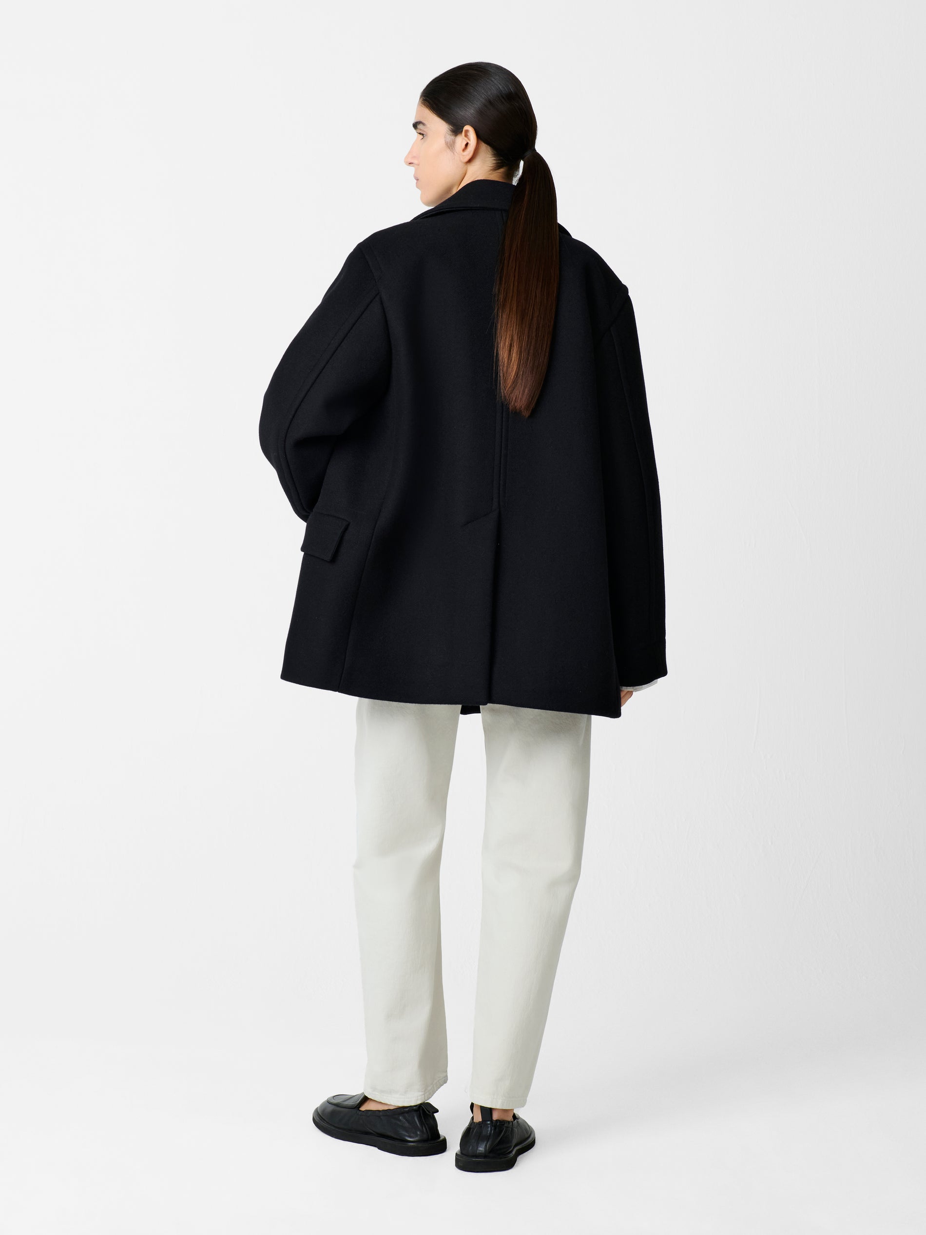 Coles Coat in Black - Studio Nicholson