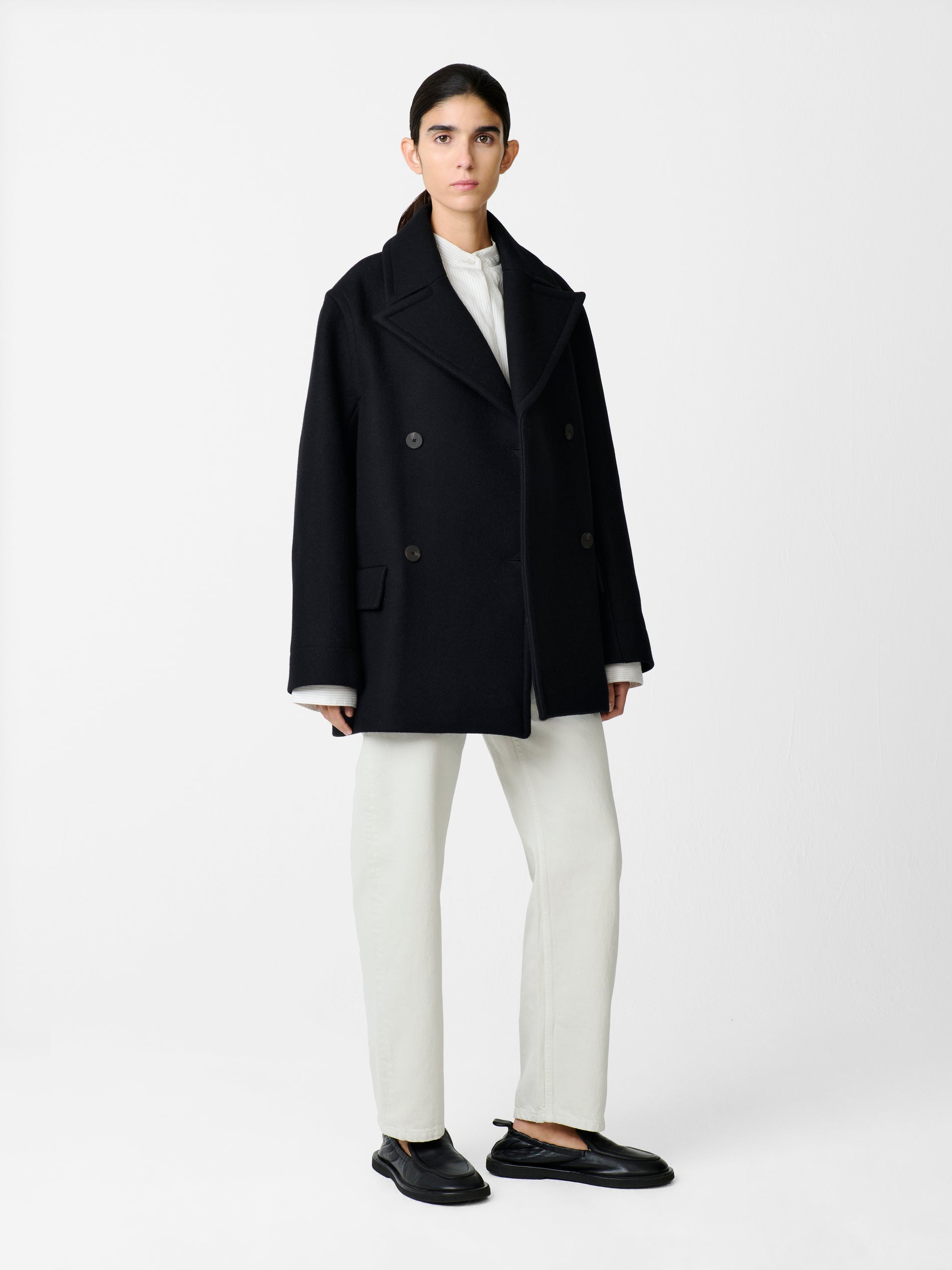 Coles Coat in Black - Studio Nicholson