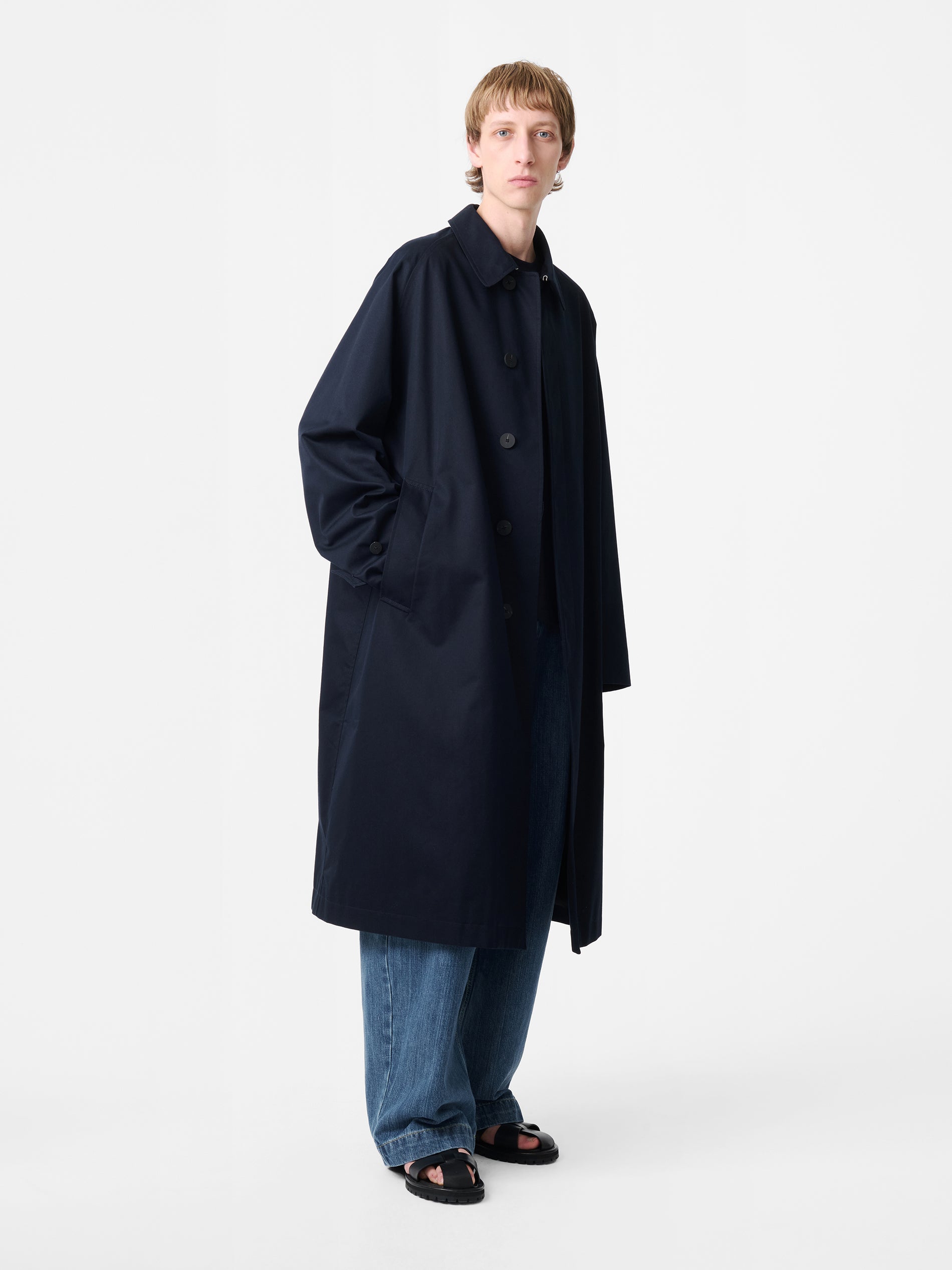 Crowe Coat in Darkest Navy - Studio Nicholson