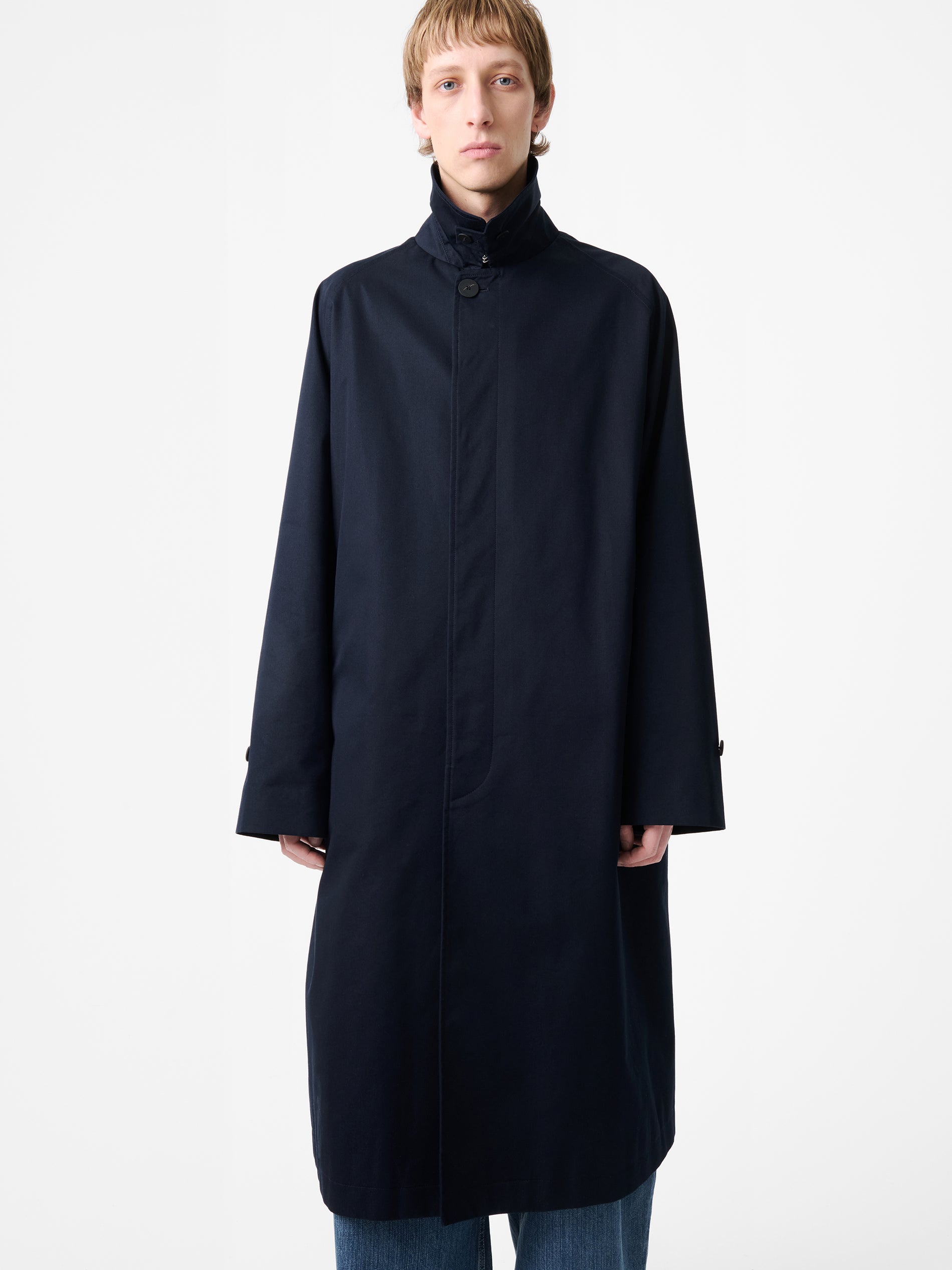 Crowe Coat in Darkest Navy - Studio Nicholson