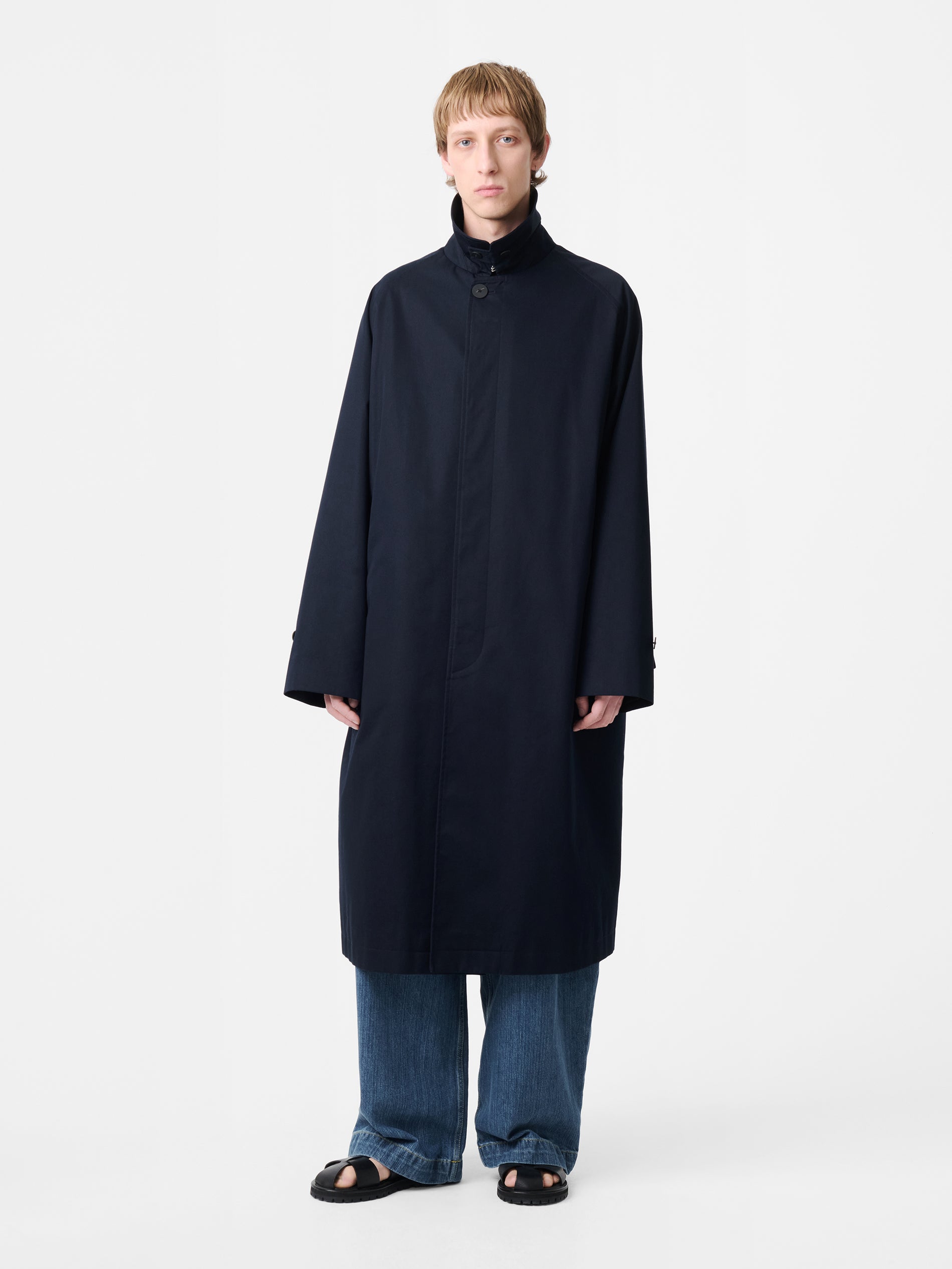 Crowe Coat in Darkest Navy - Studio Nicholson
