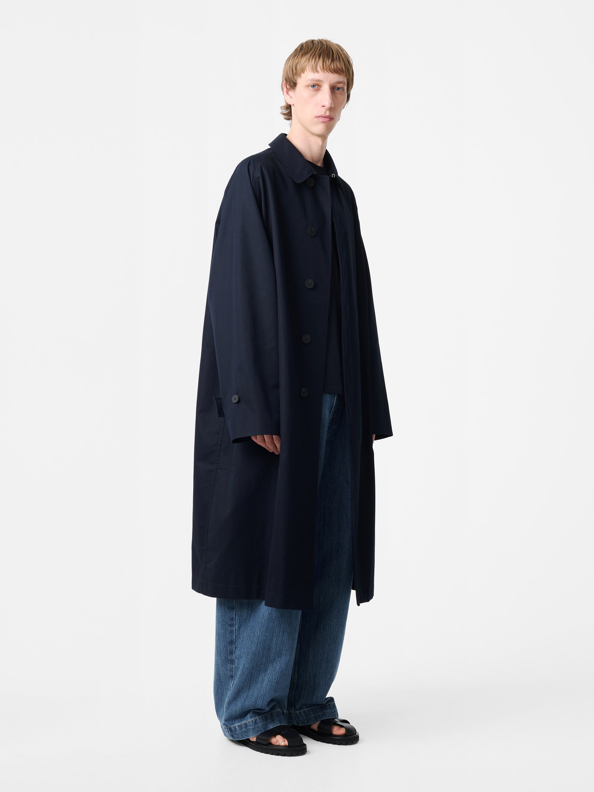 Crowe Coat in Darkest Navy - Studio Nicholson