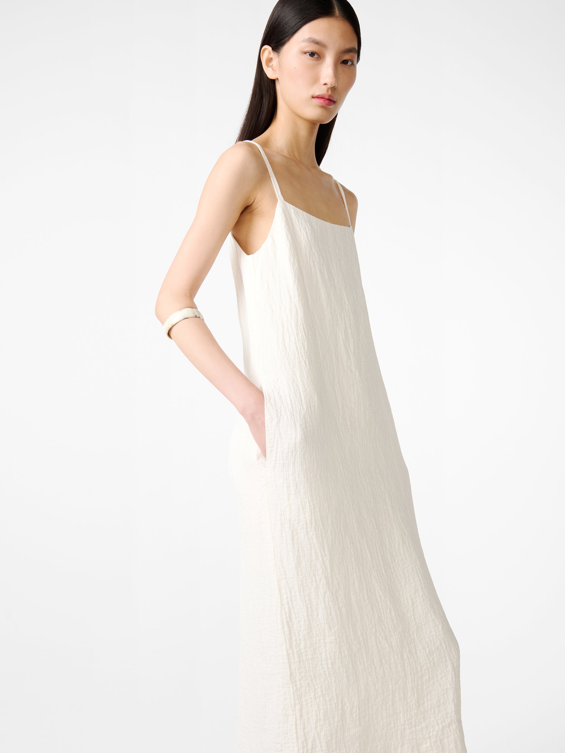 Danae Dress in Parchment