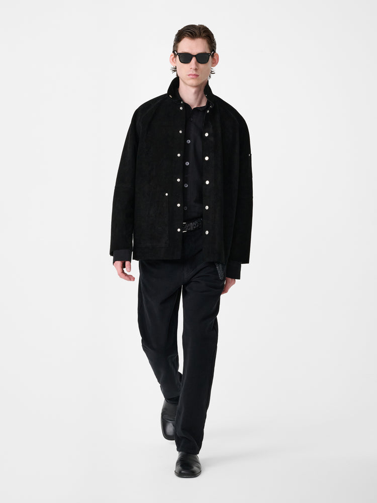 Men's Dash Suede Jacket in Black