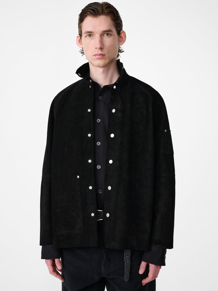 Men's Dash Suede Jacket in Black