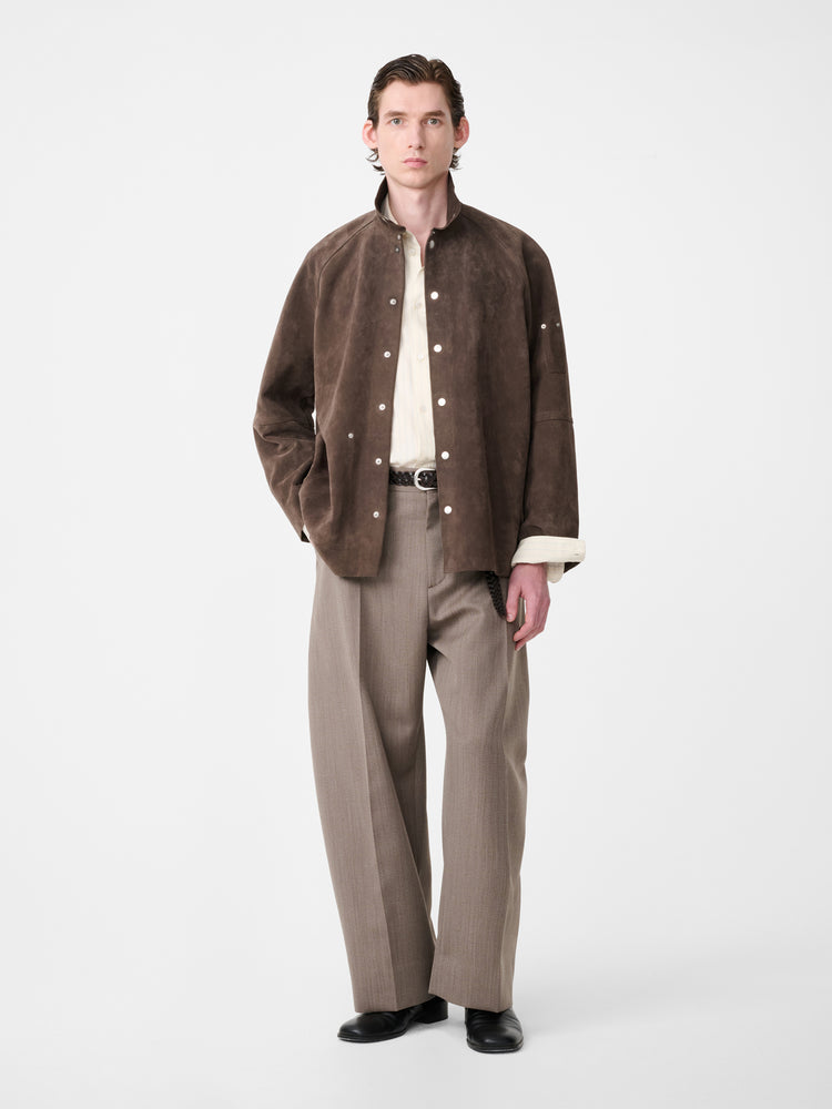 Men's Dash Suede Jacket in Grey