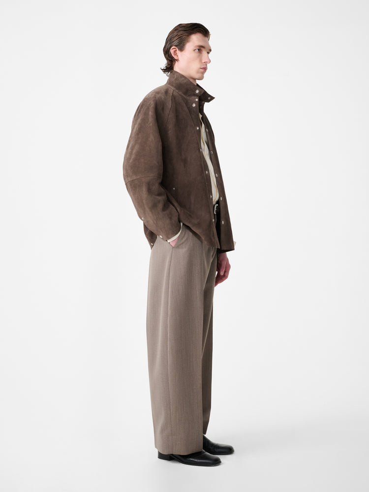 Men's Dash Suede Jacket in Grey