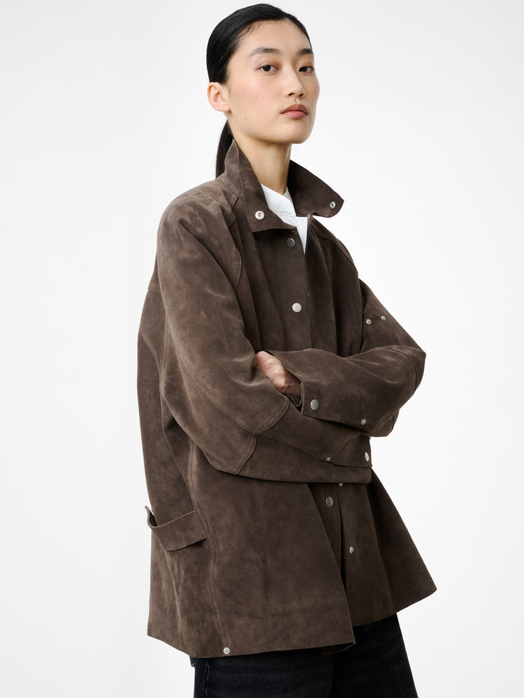 Dash Suede Jacket in Grey - Studio Nicholson