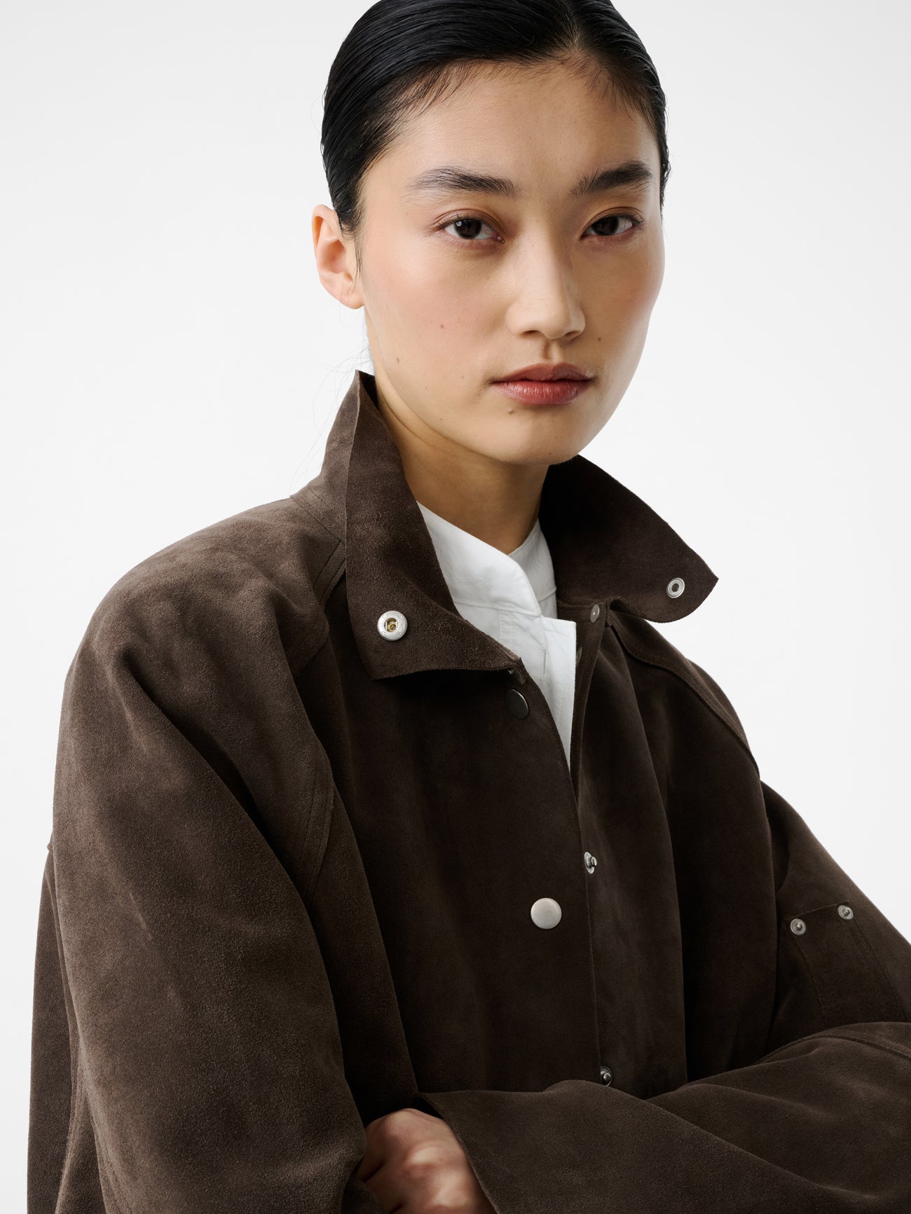Dash Suede Jacket in Grey - Studio Nicholson