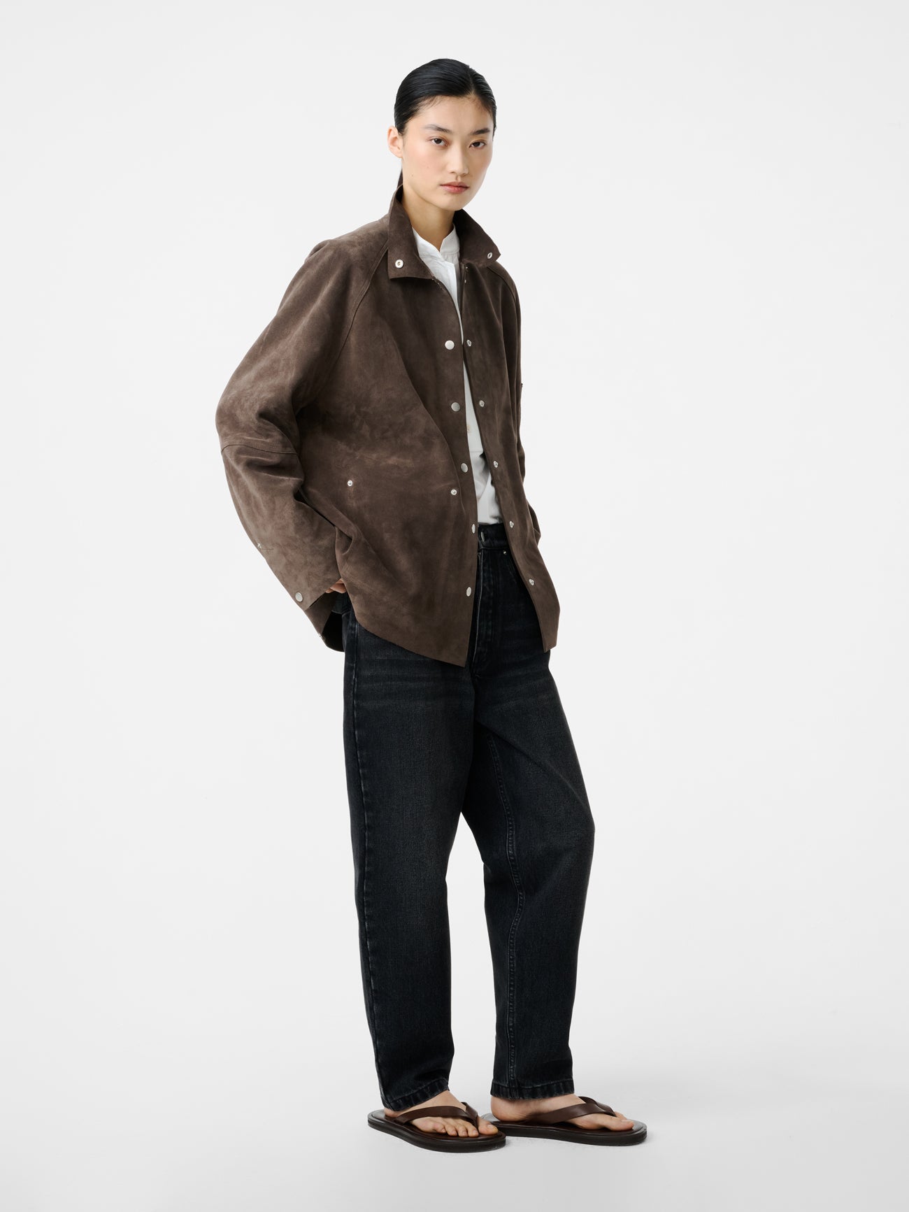 Dash Suede Jacket in Grey - Studio Nicholson
