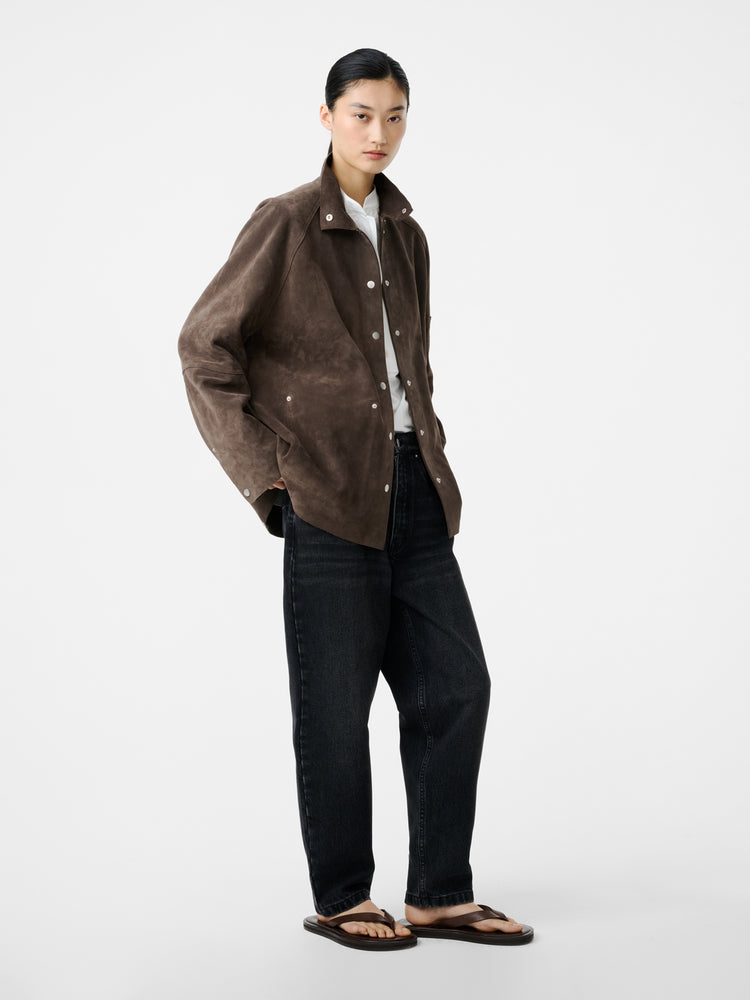 Dash Suede Jacket in Grey - Studio Nicholson