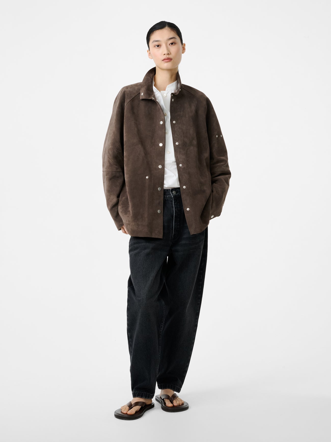 Dash Suede Jacket in Grey - Studio Nicholson