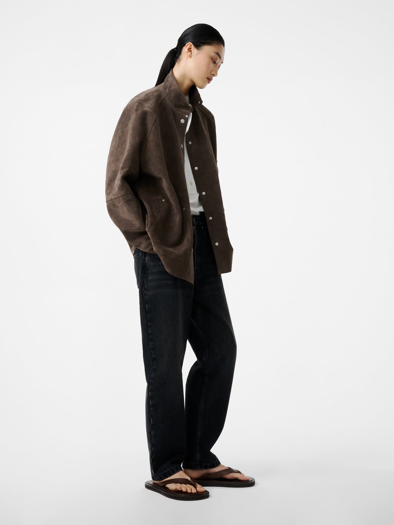 Dash Suede Jacket in Grey - Studio Nicholson