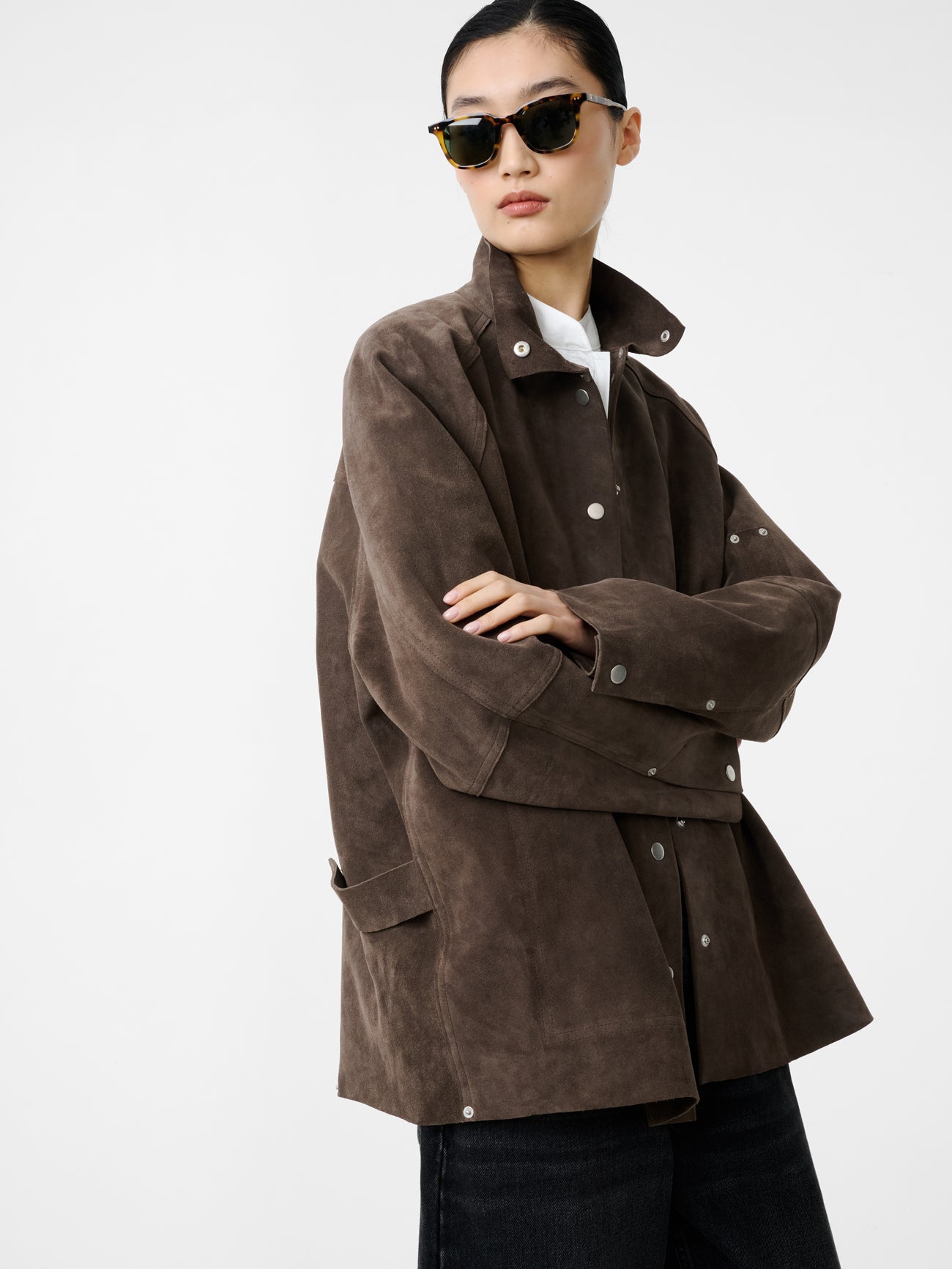 Dash Suede Jacket in Grey - Studio Nicholson