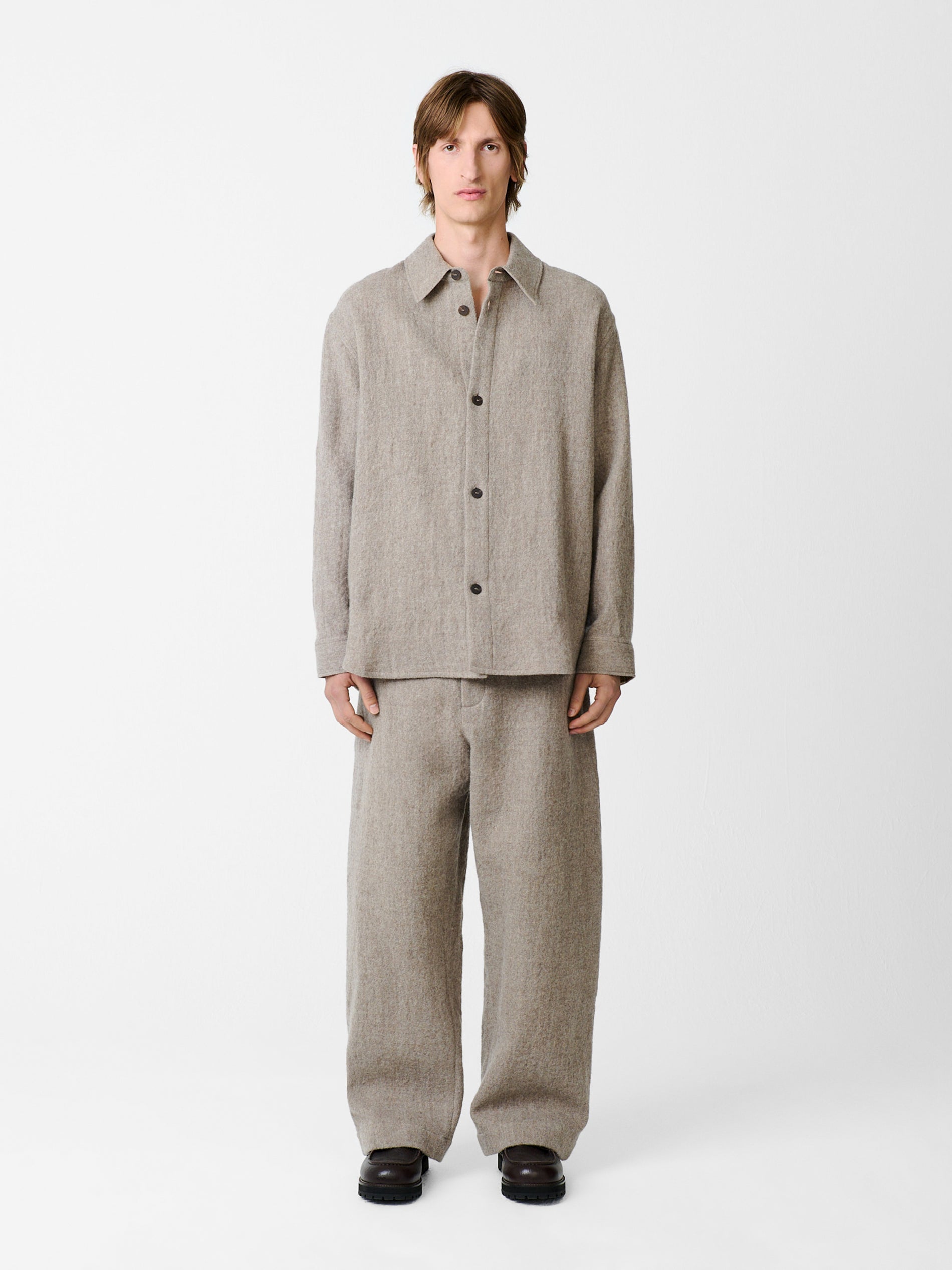 Deck Wool Shirt in Feather - Studio Nicholson