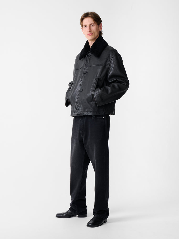 Del Leather Jacket in Black