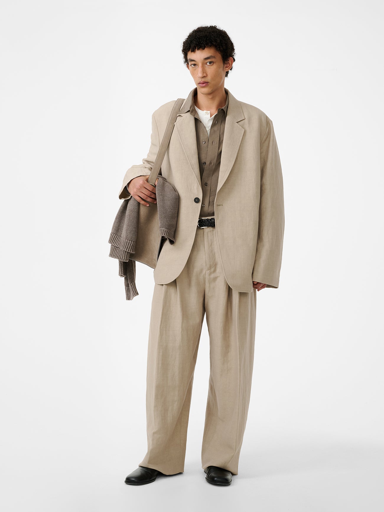 Denison Linen Jacket in Sand