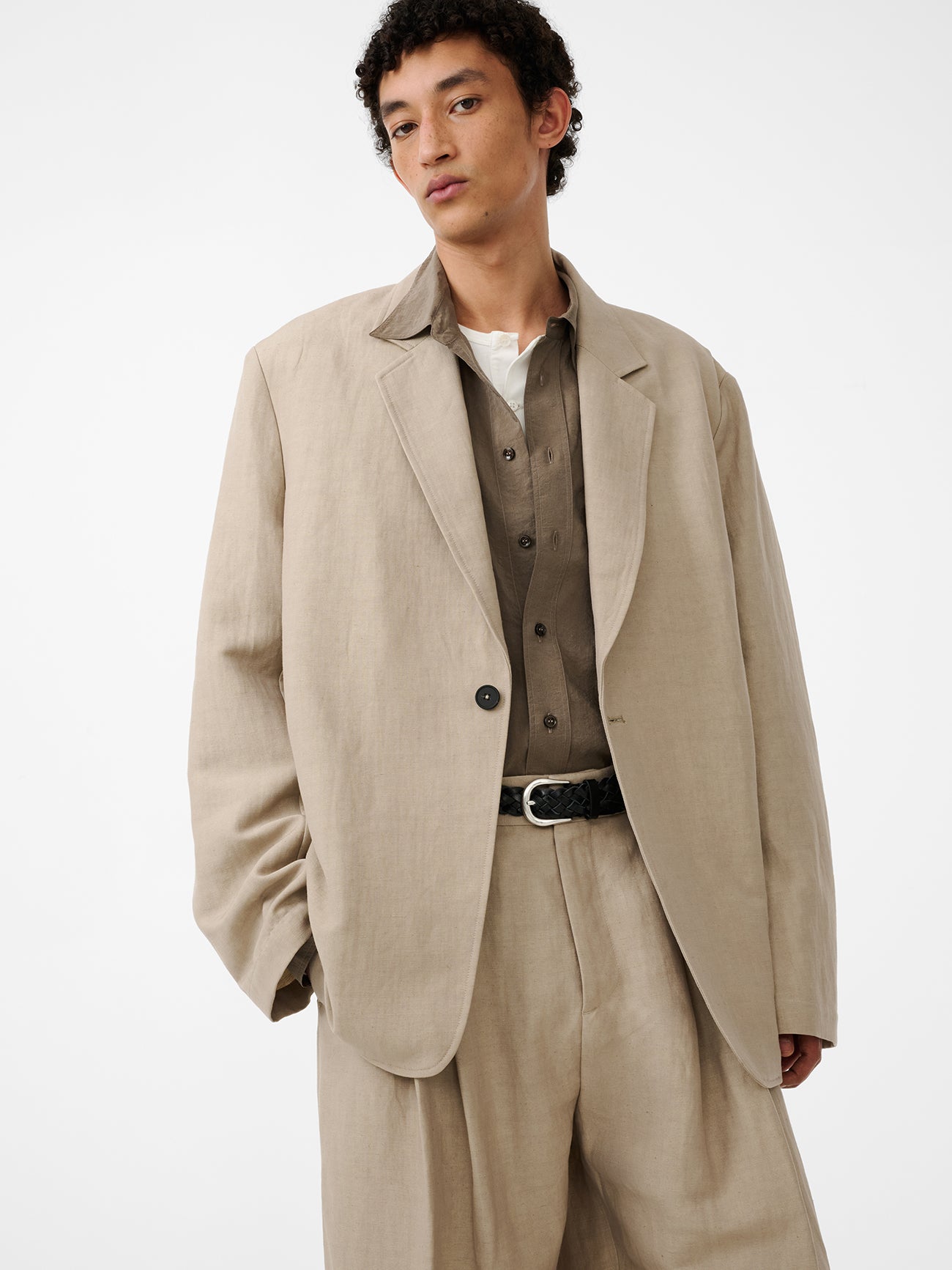 Denison Linen Jacket in Sand