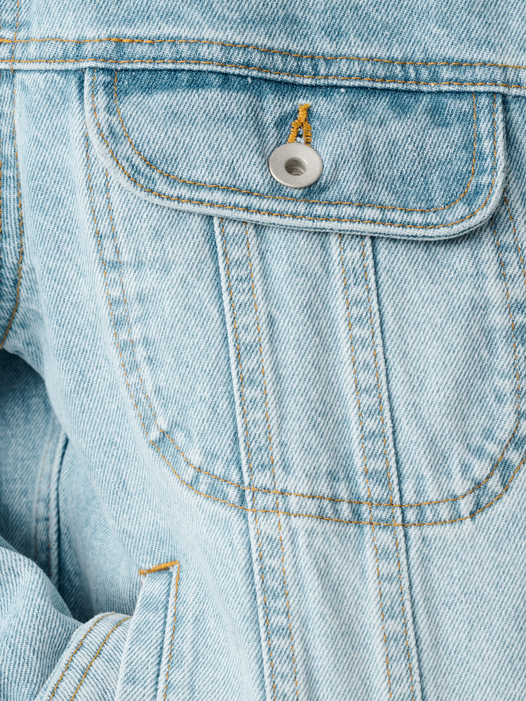 Derby Denim Jacket in Bleached Wash