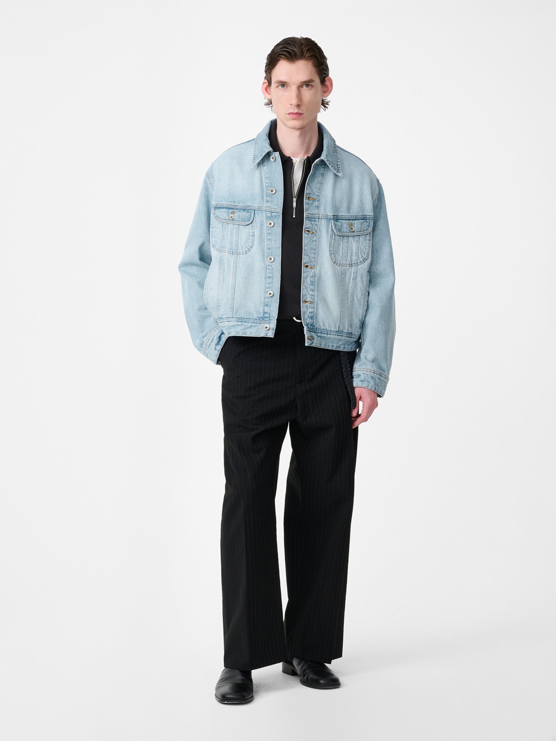 Derby Denim Jacket in Bleached Wash