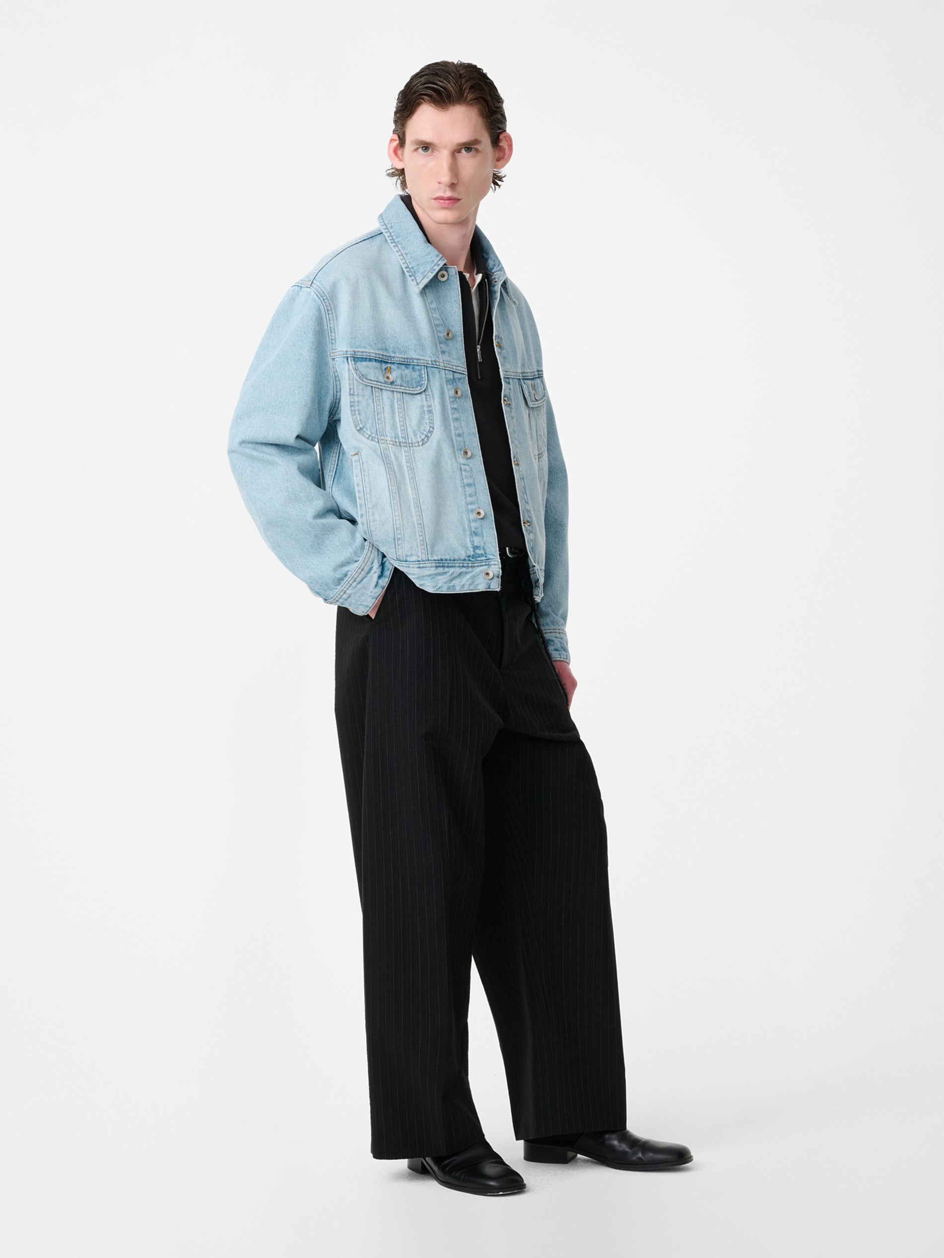 Derby Denim Jacket in Bleached Wash