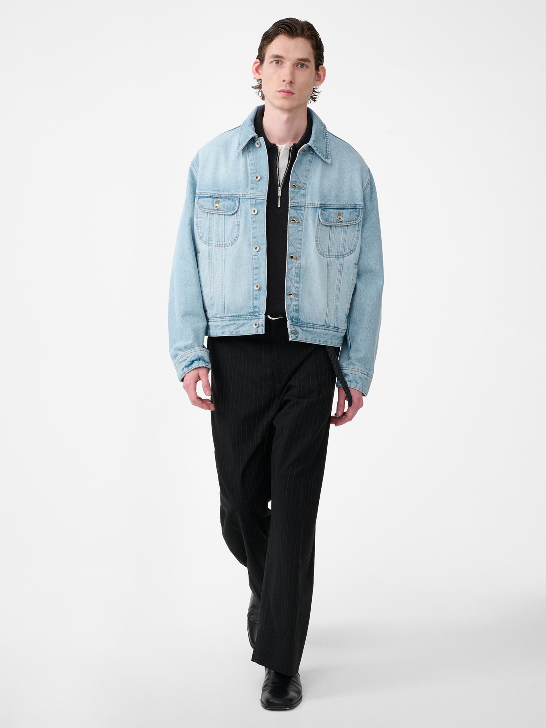 Derby Denim Jacket in Bleached Wash
