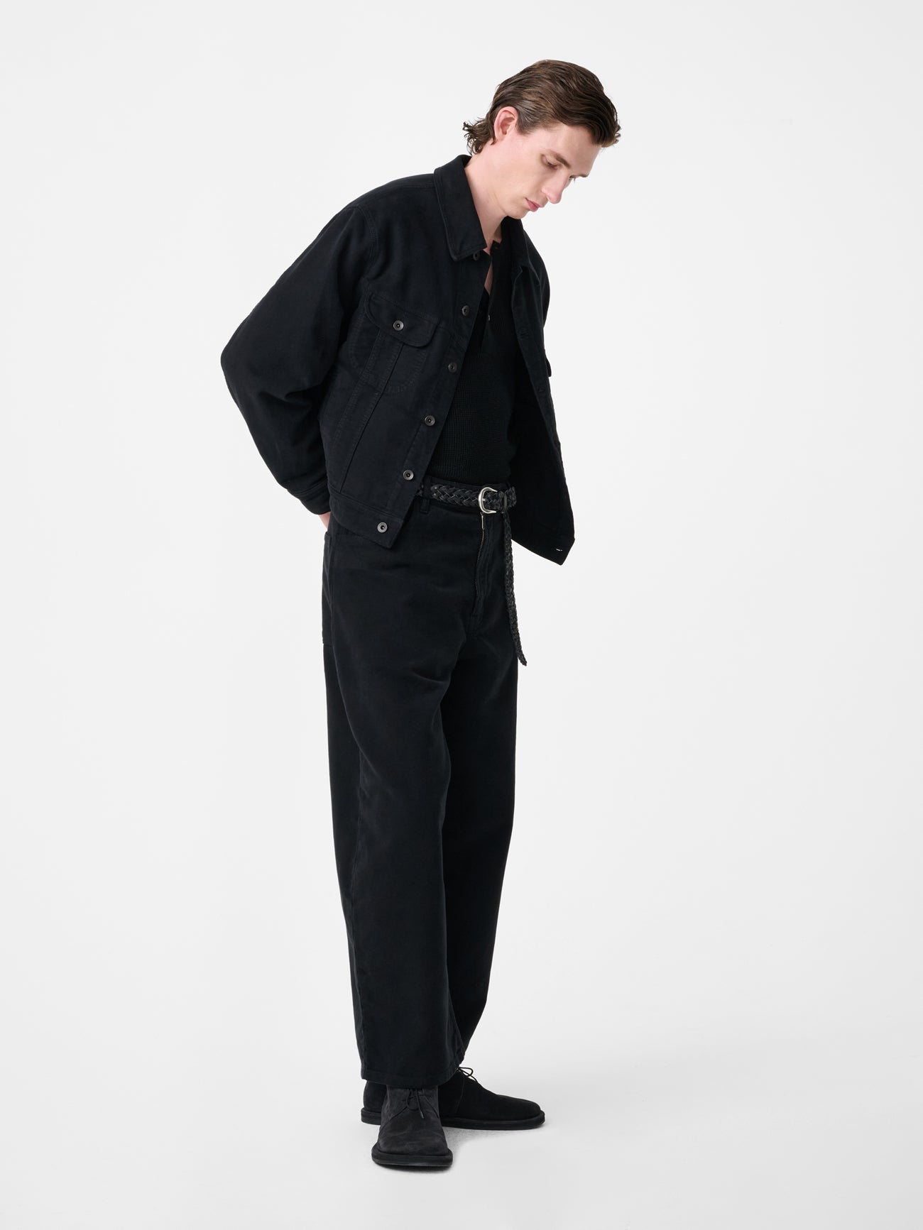 Derby Moleskin Jacket in Black