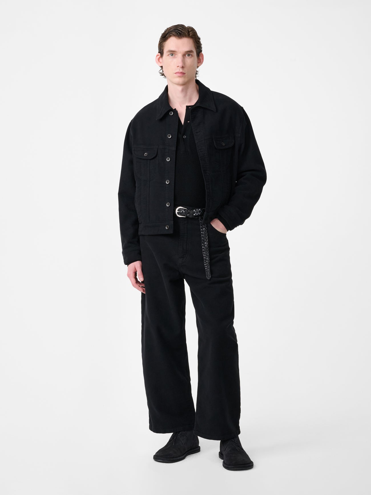 Derby Moleskin Jacket in Black