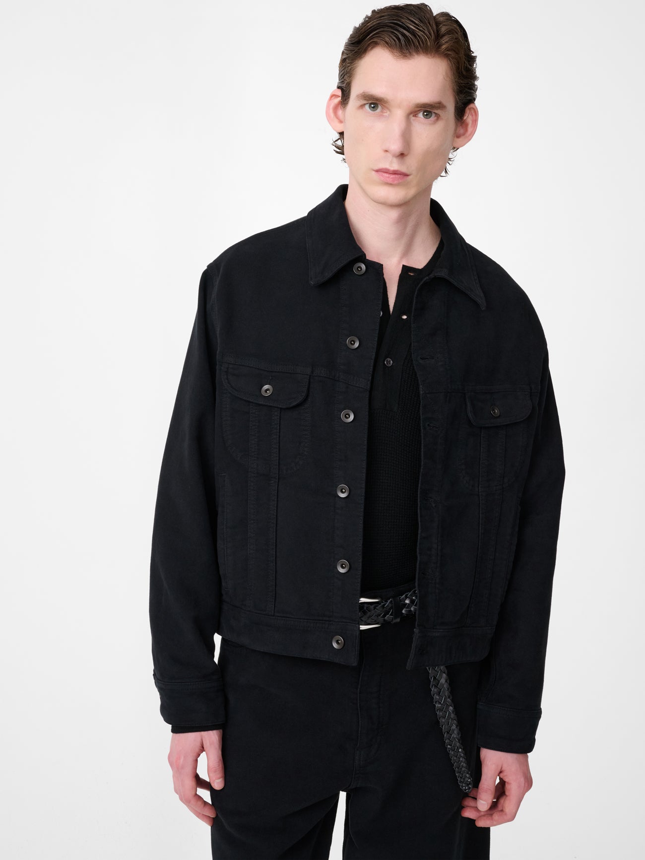Derby Moleskin Jacket in Black