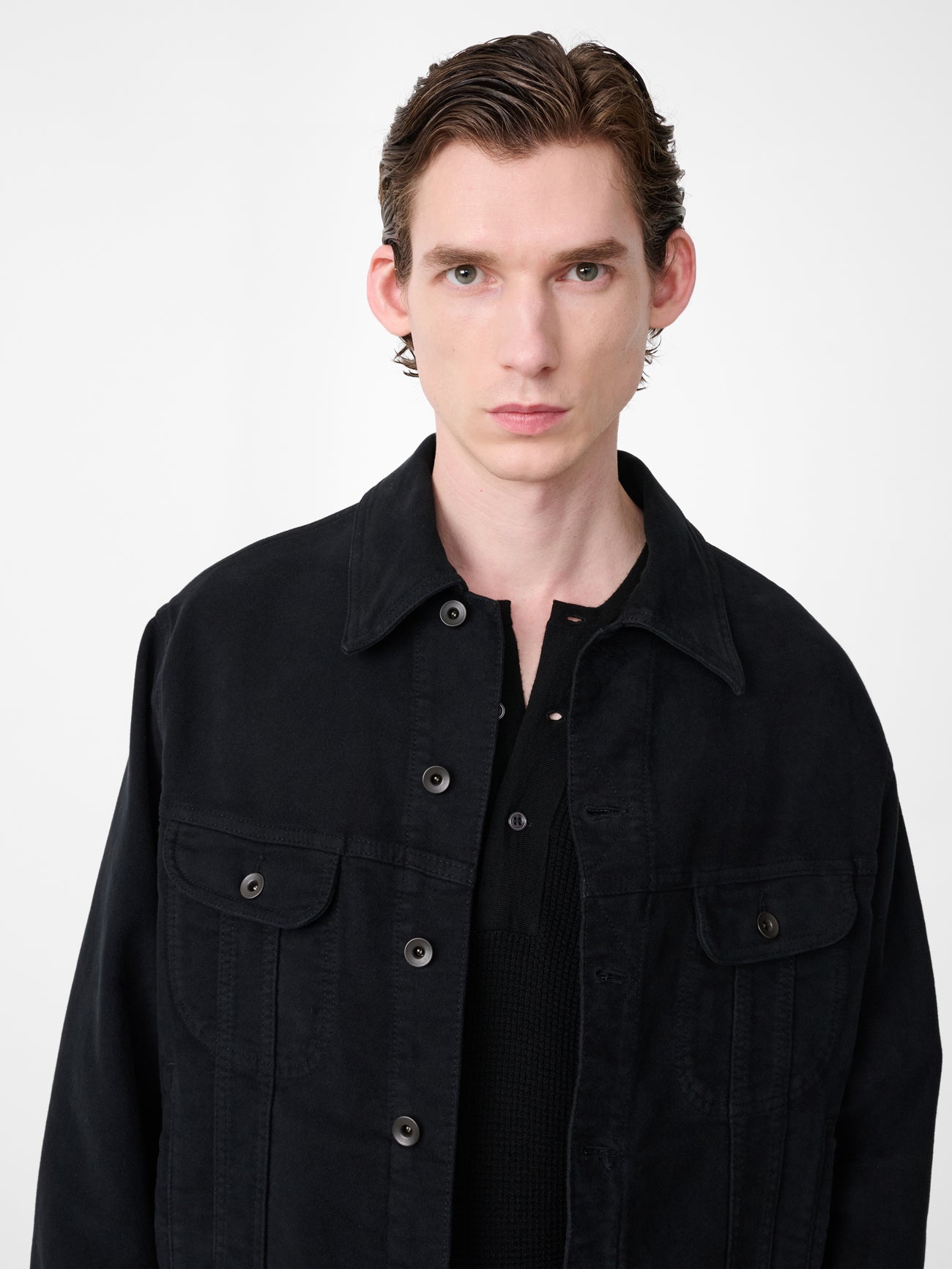 Derby Moleskin Jacket in Black