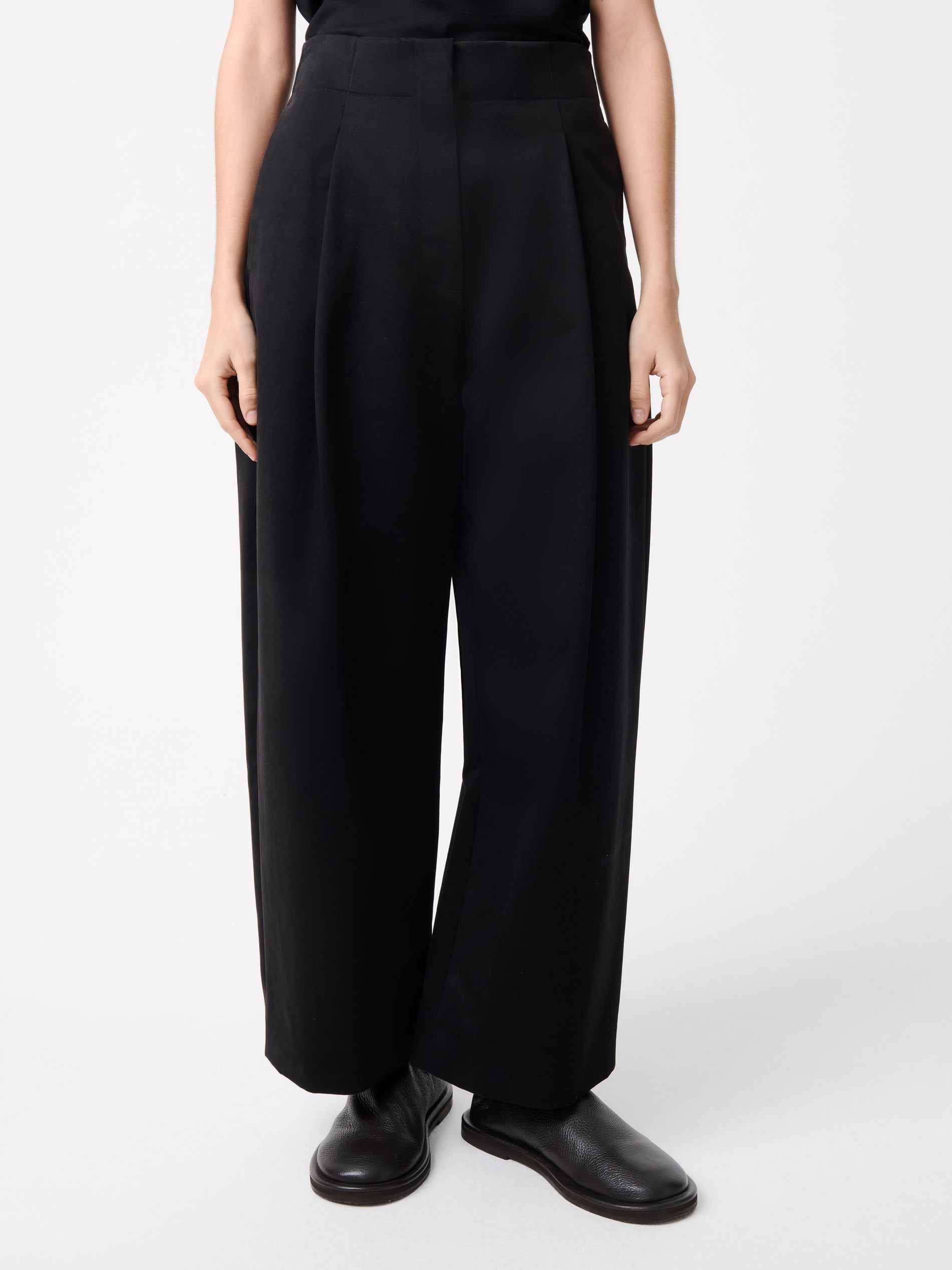 Dordoni Pleated Pant in Black