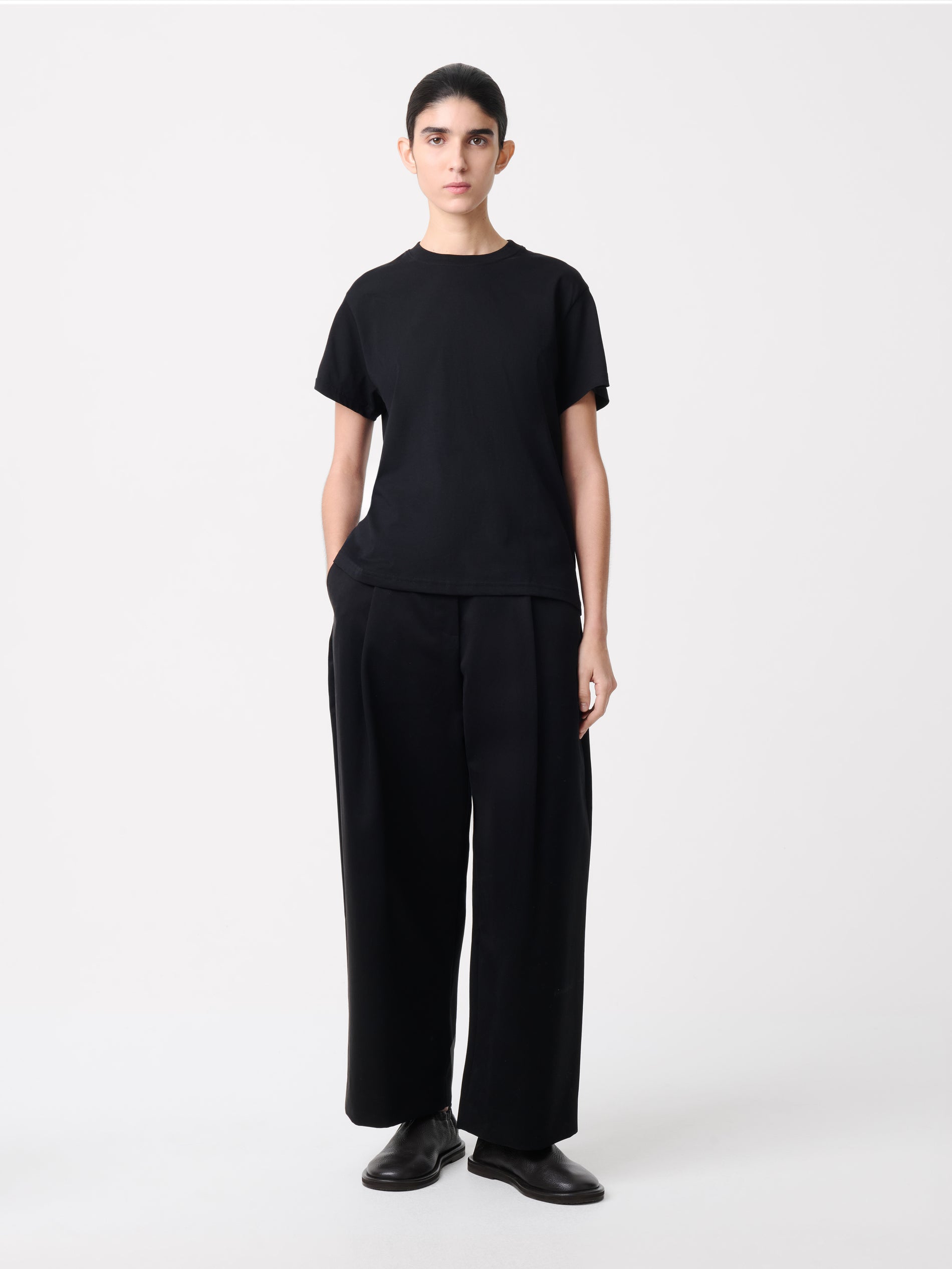 Dordoni Pleated Pant in Black