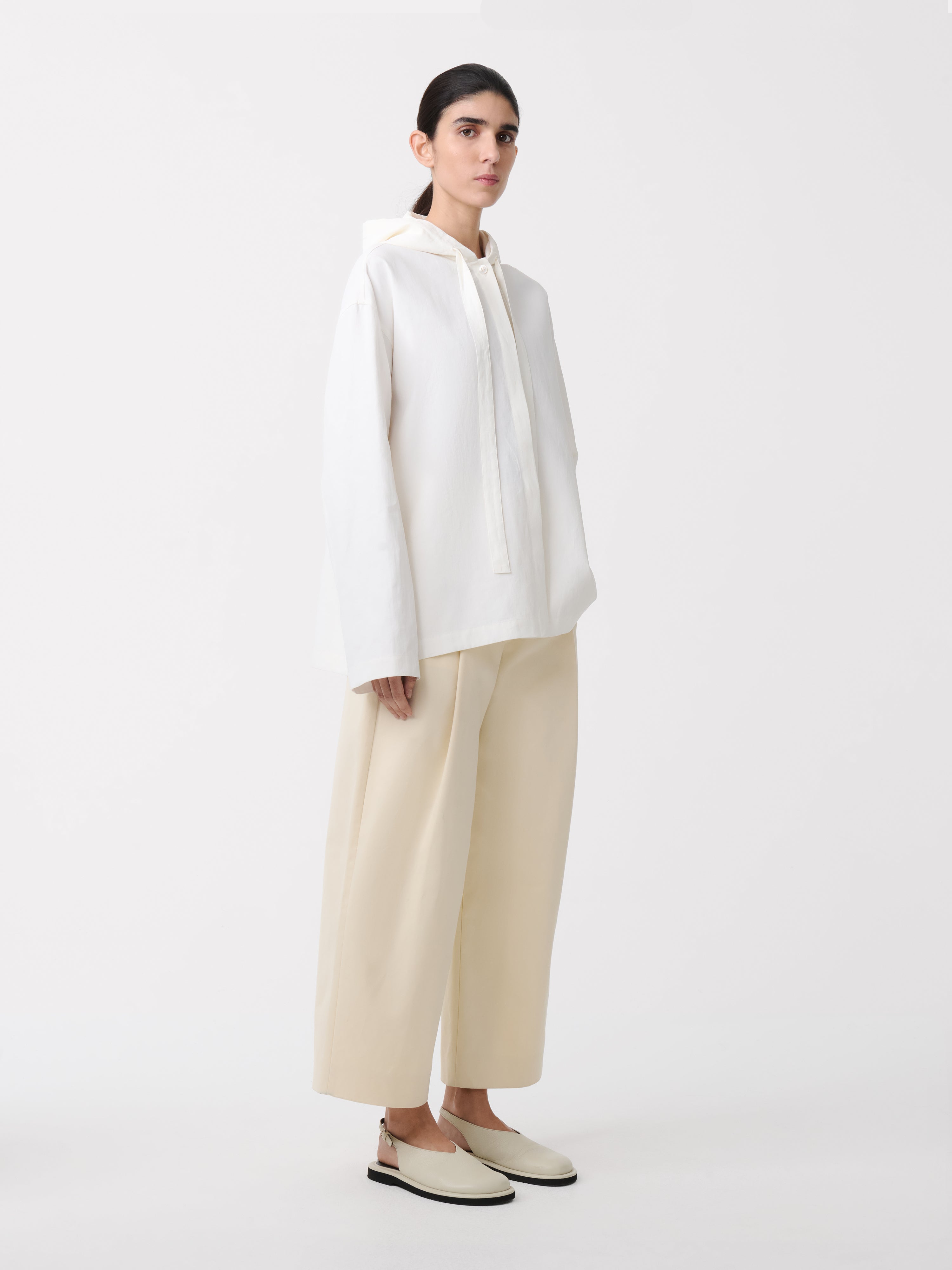 Dordoni Volume Pant In Cream | Tailored Trouser | Studio Nicholson