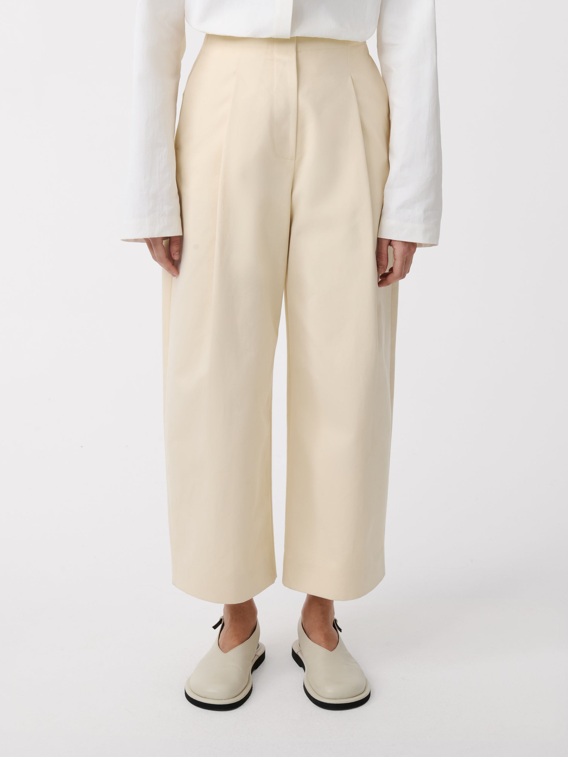 Dordoni Pleated Pant in Cream