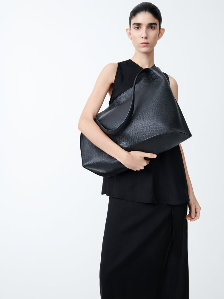 Doublet Leather Bag in Black