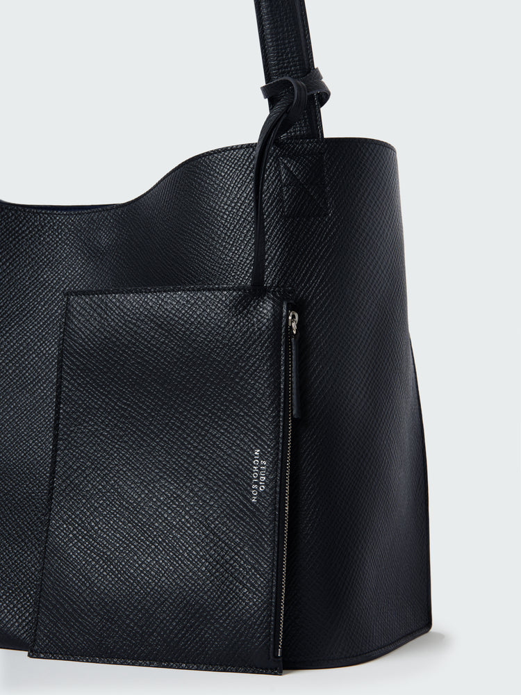 Doublet Leather Bag in Black