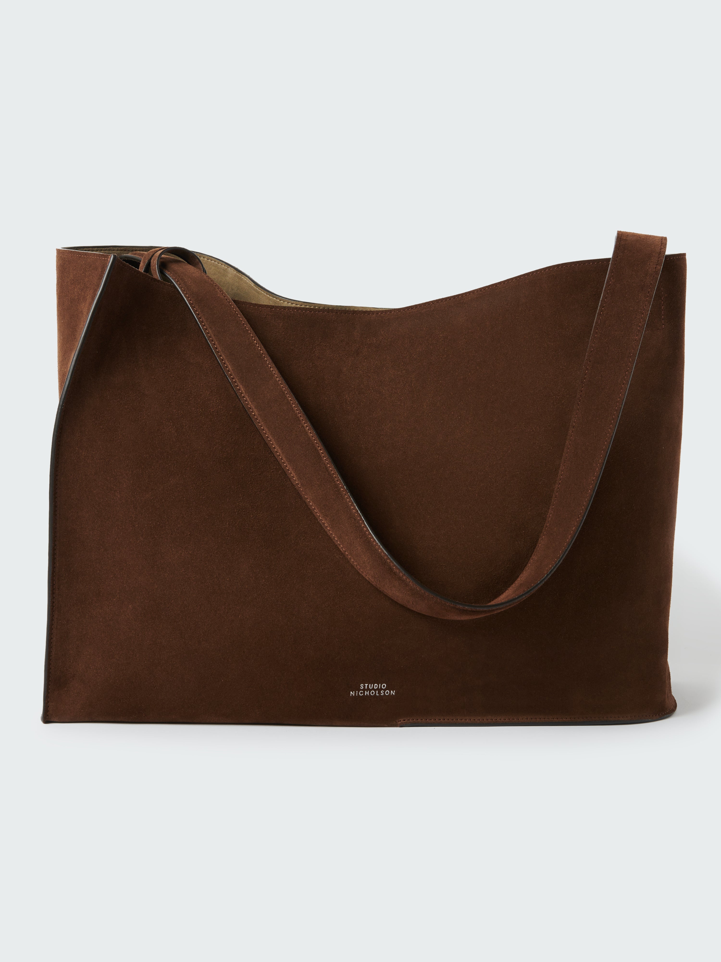 Doublet Leather Bag in Cocoa | Suede Tote | Studio Nicholson