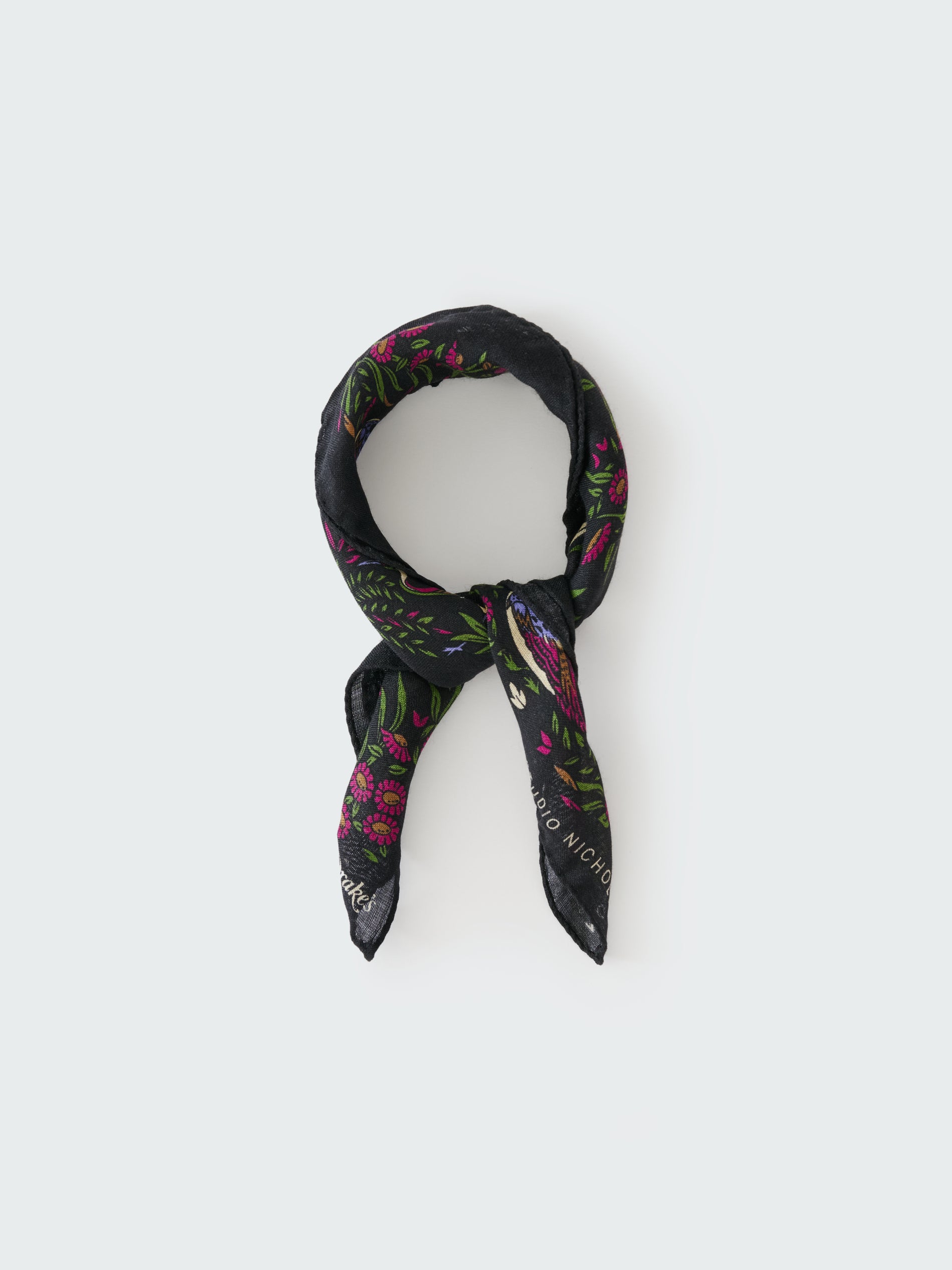 SN x Drake's Pocket Square Scarf in Darkest Navy