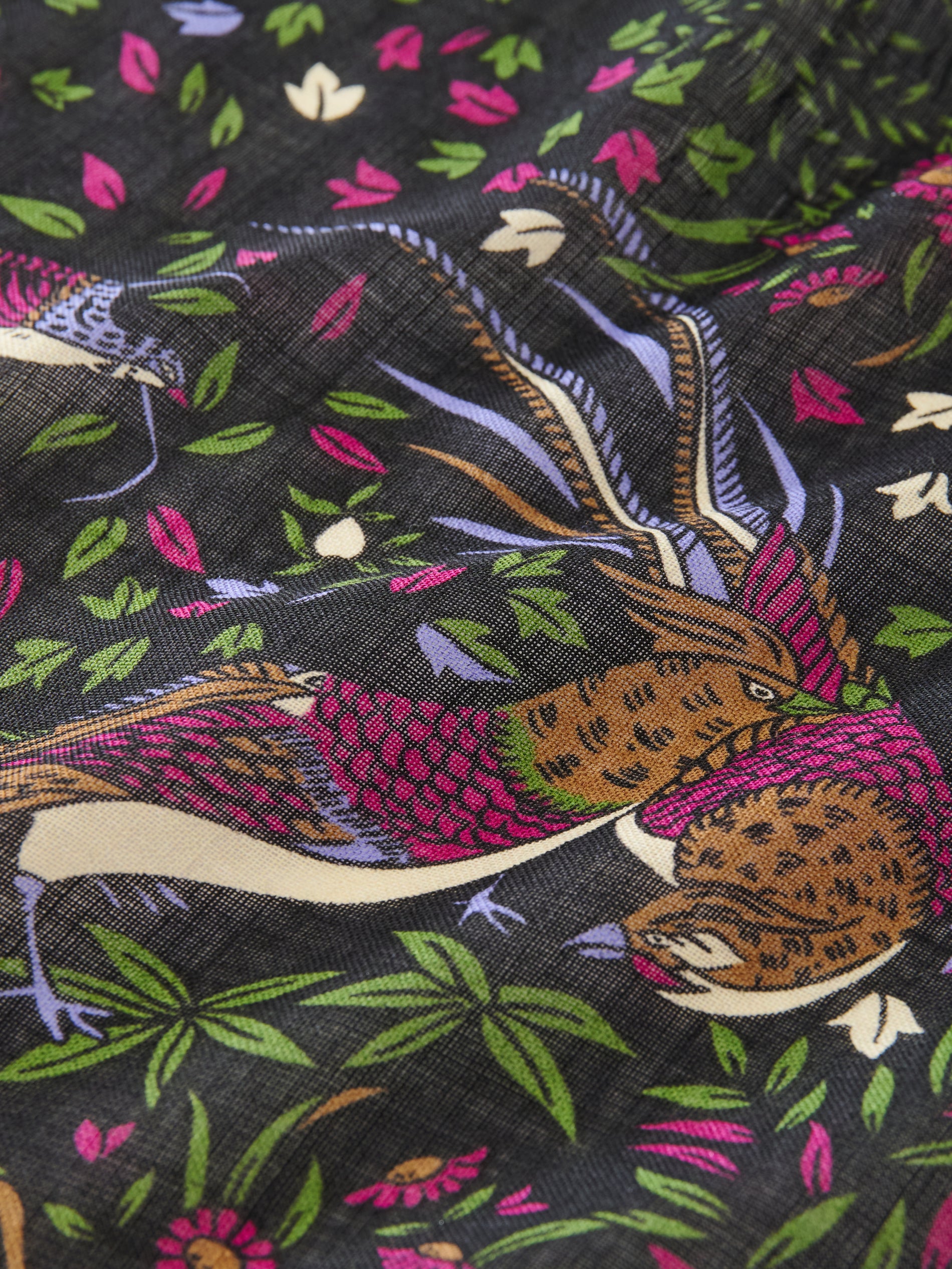 SN x Drake's Pocket Square Scarf in Darkest Navy