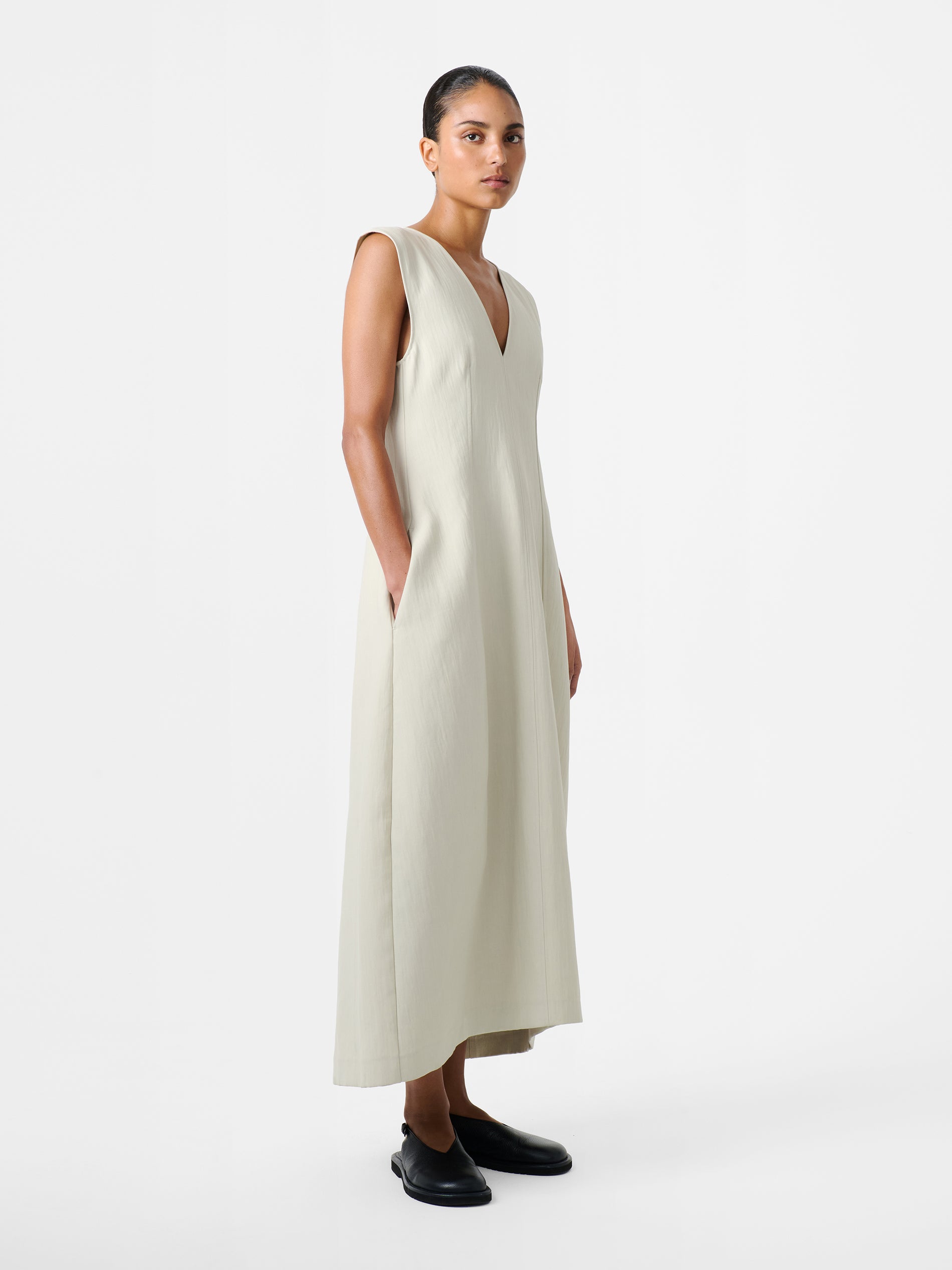 Enna Dress in Dove - Studio Nicholson
