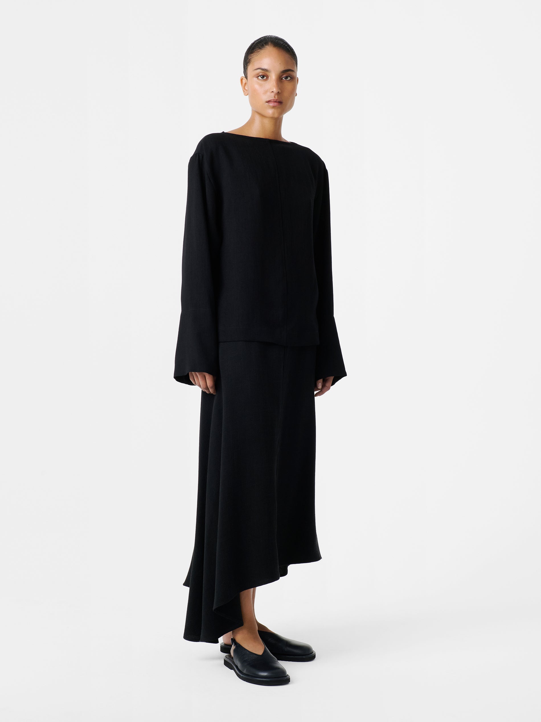 Eorsa Twill Top in Black