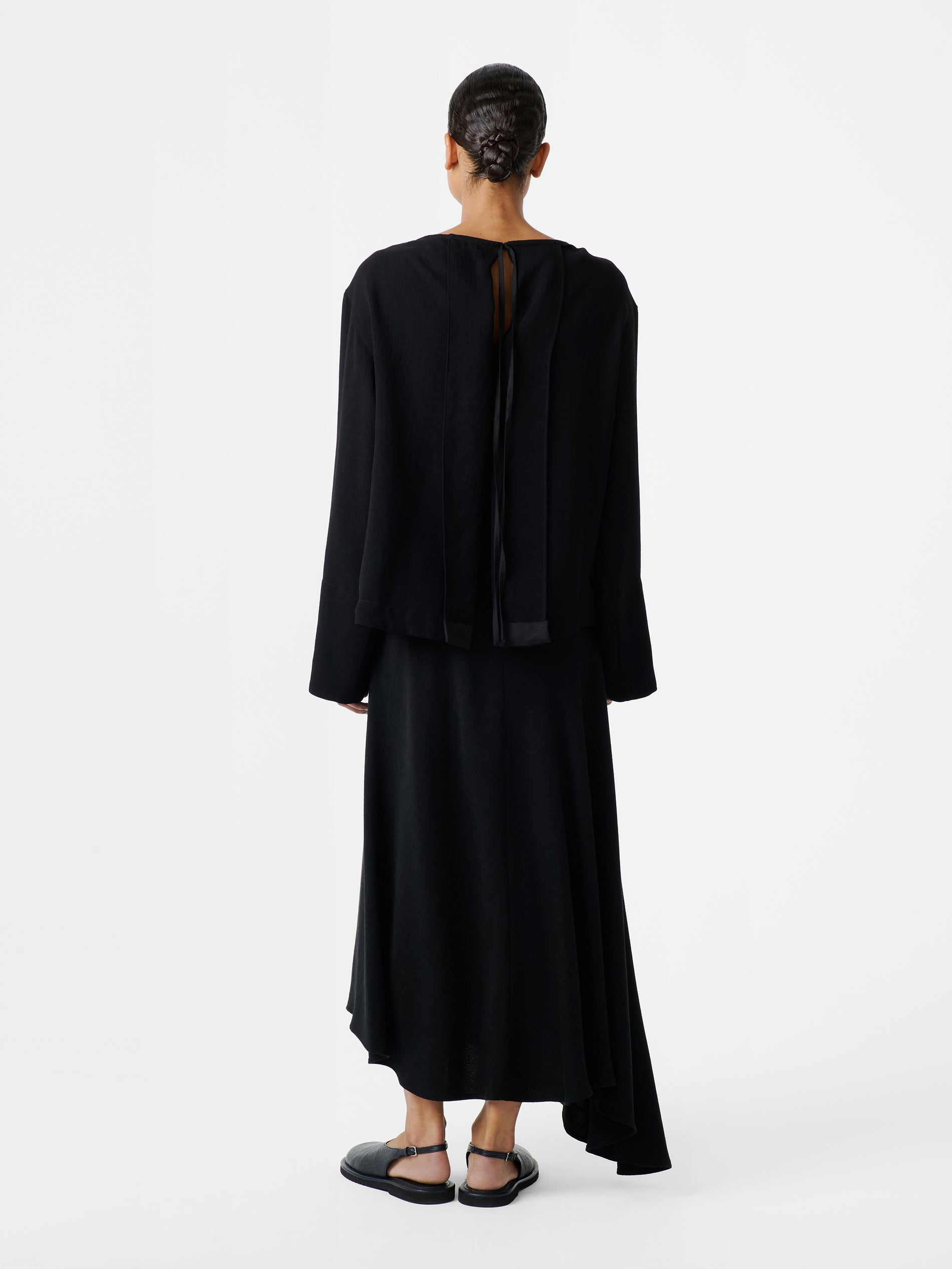 Eorsa Twill Top in Black