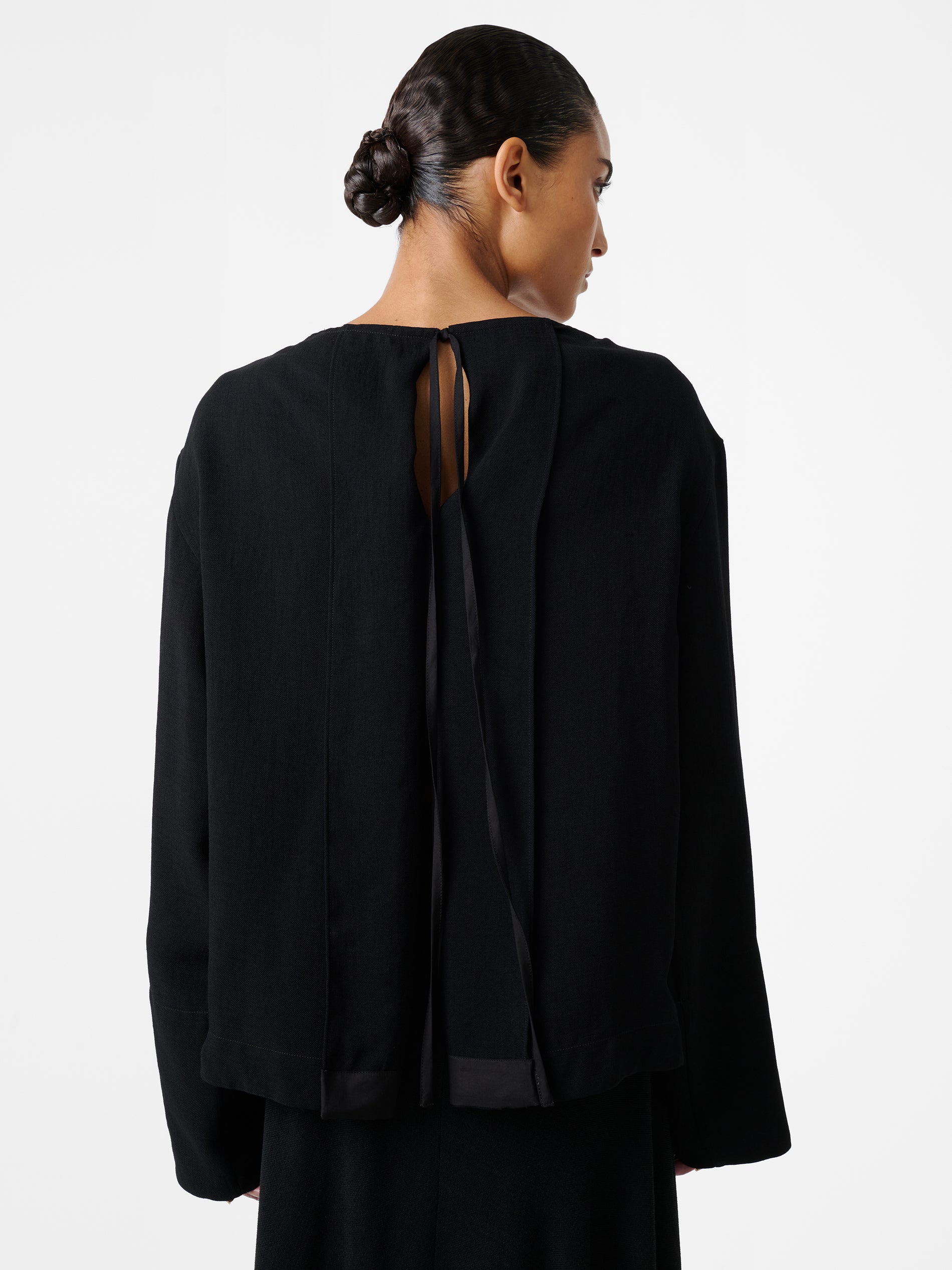 Eorsa Twill Top in Black