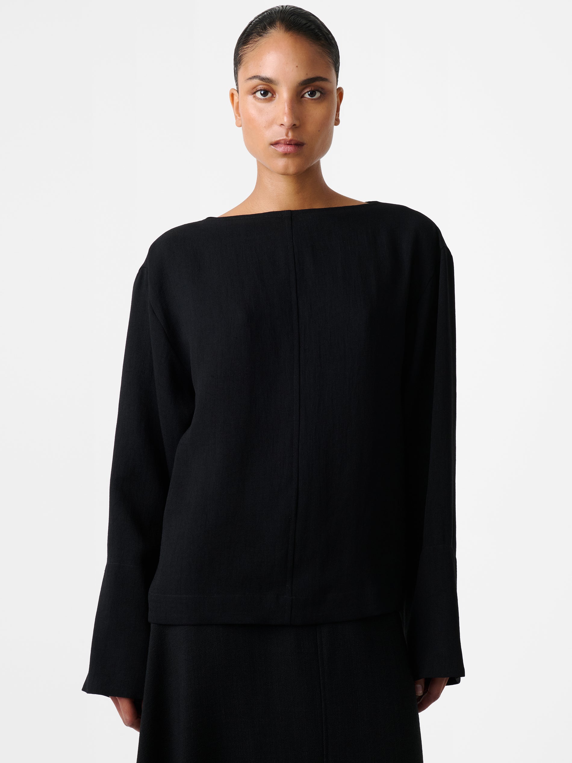 Eorsa Twill Top in Black