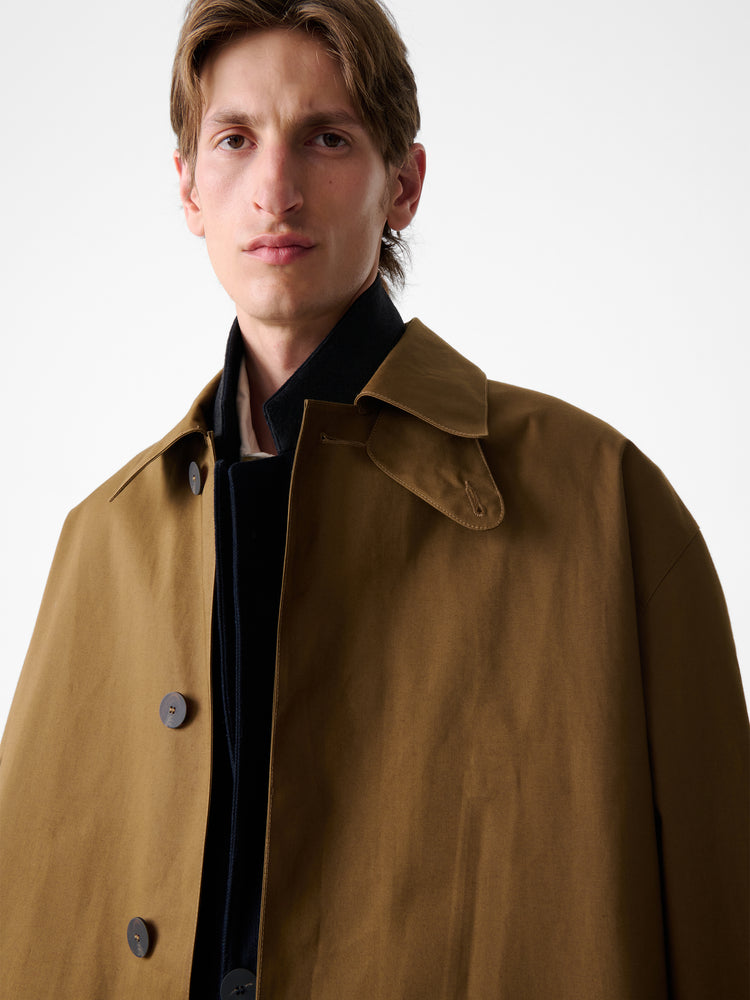 SN x Mackintosh Ettrick Mac Coat in Peat