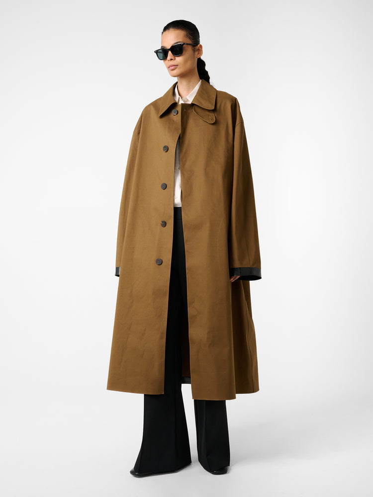SN x Mackintosh Ettrick Mac Coat in Peat