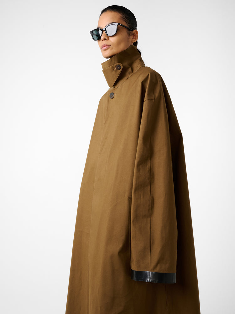 SN x Mackintosh Ettrick Mac Coat in Peat
