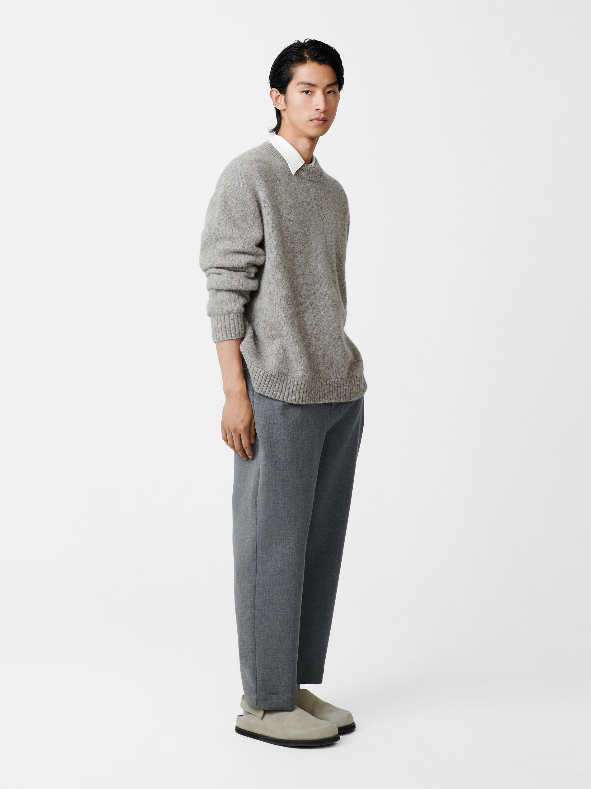 Ezra Pant in Grey Marl - Studio Nicholson