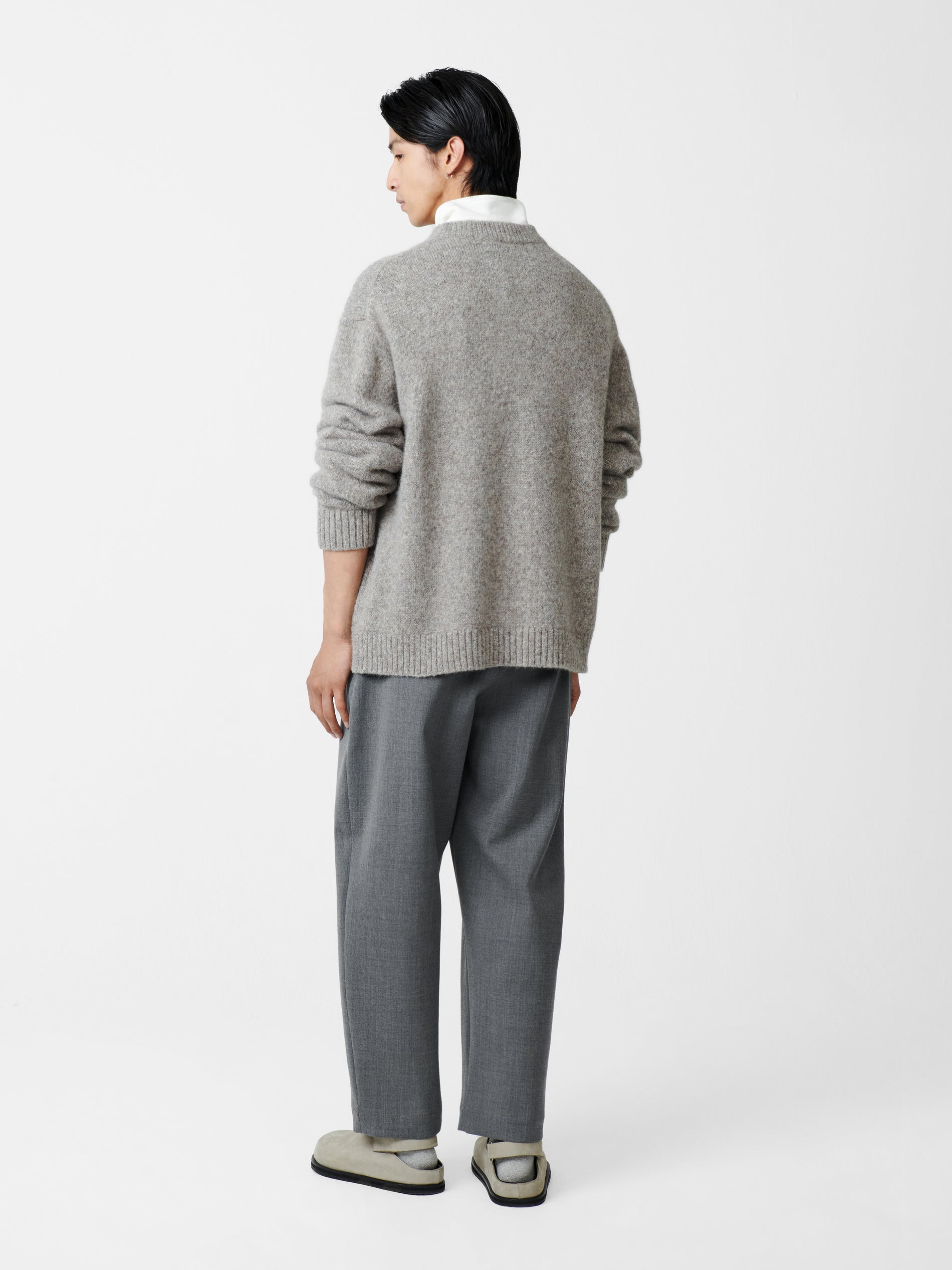 Ezra Pant in Grey Marl - Studio Nicholson